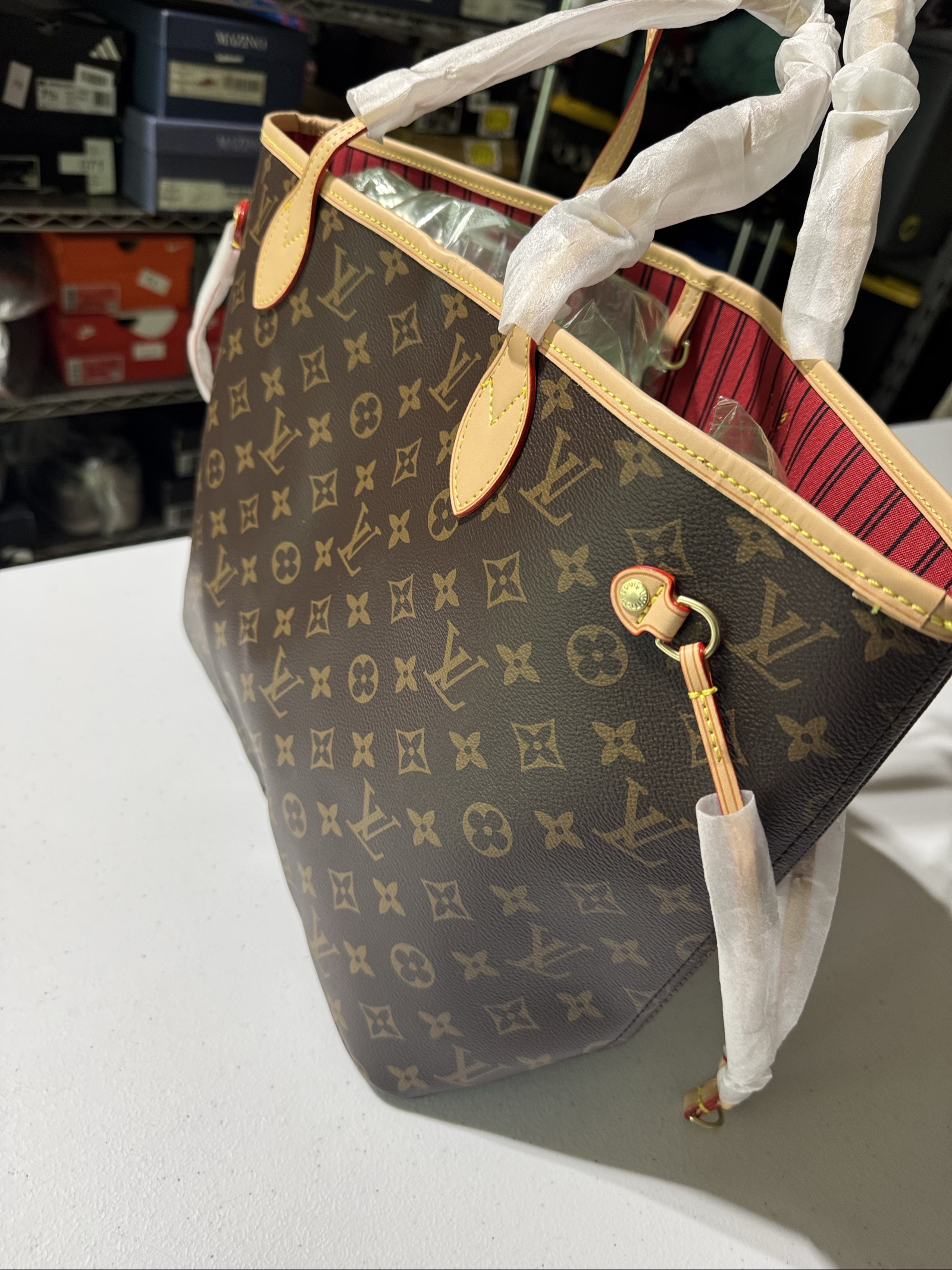 Louis Vuitton Brown Monogram Canvas Neverfull MM Tote Bag