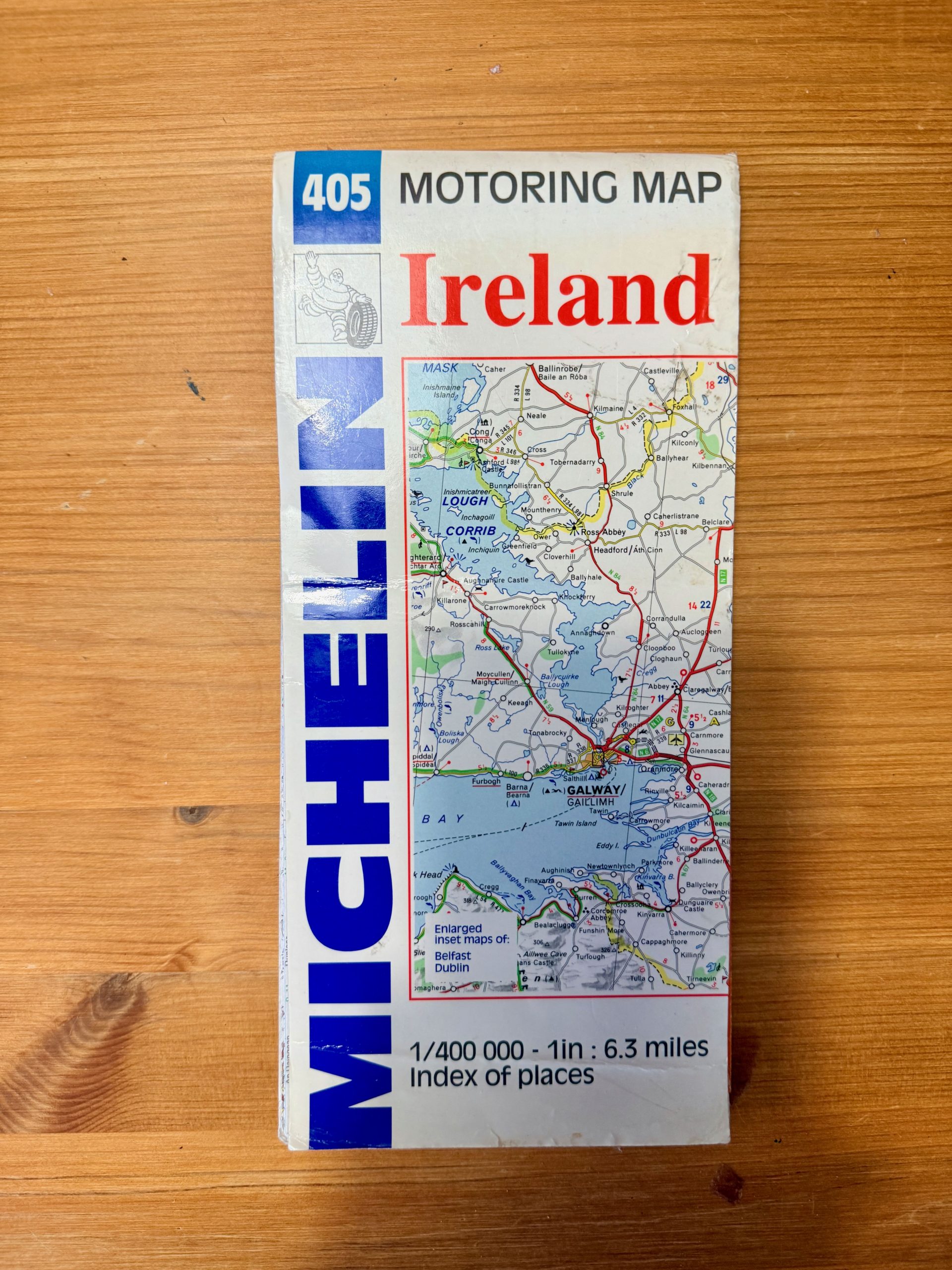 Michelin Blue Ireland Motoring Map 405 Vintage