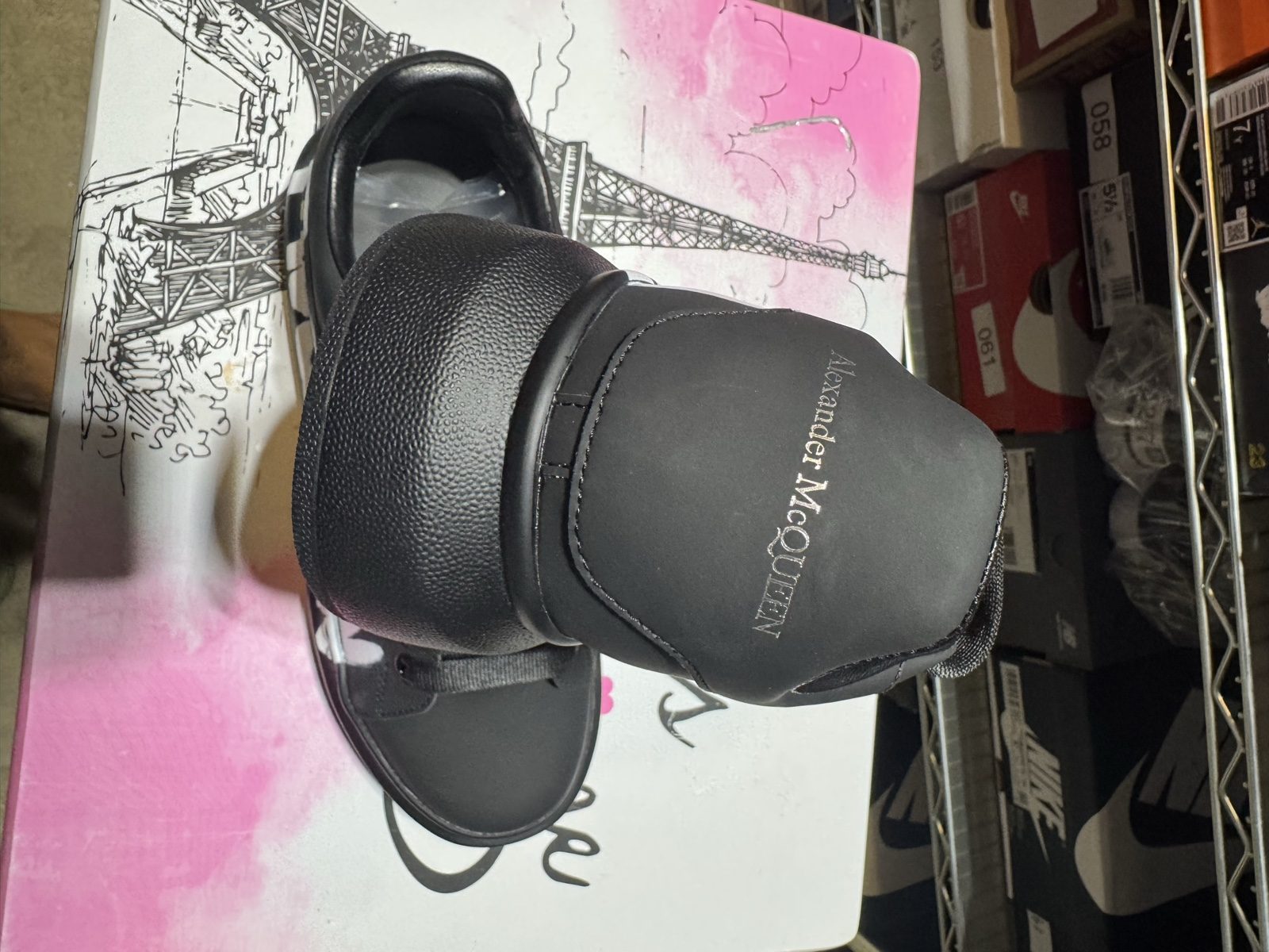 Alexander McQueen Black Graffiti Black Logo Lace-Up - size EUR 41 D image 4