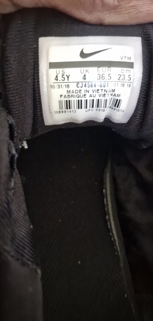 Nike Black Kids' Trainers UK 4 Youth 4.5Y