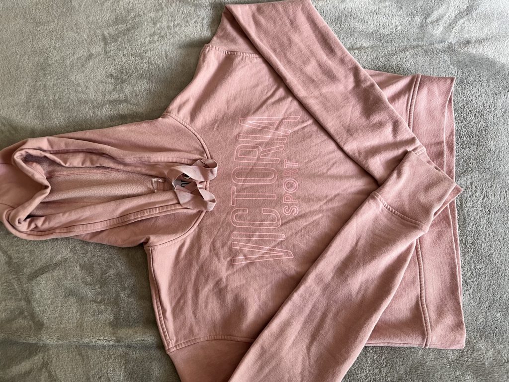 Victoria Sport Pink Hoodie XS Soft Fleece Casual Sweatshirt