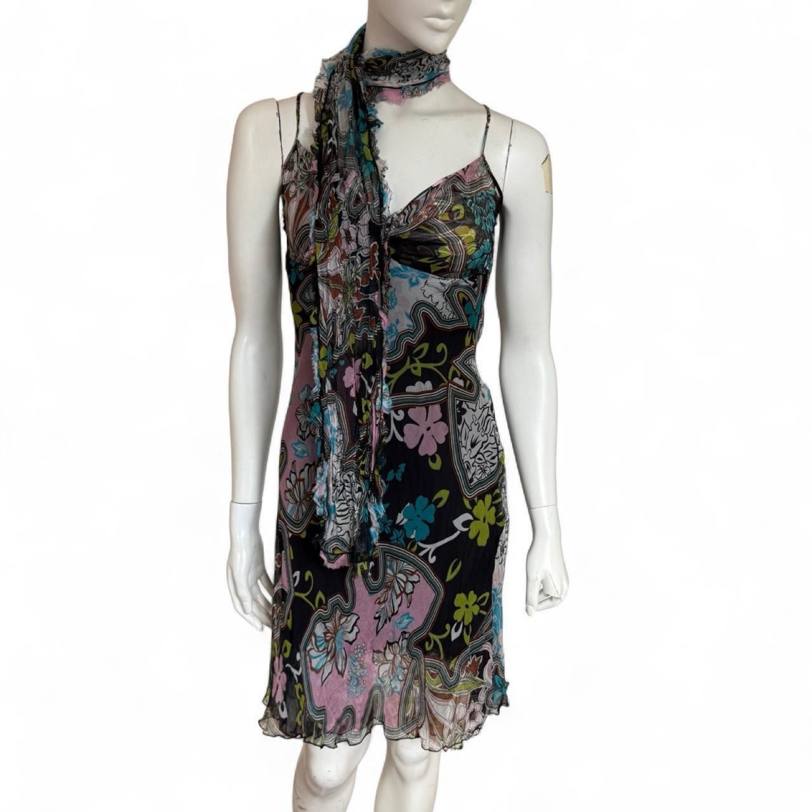 Vintage Blu in Firenze Dress and Scarf - UK S image 2
