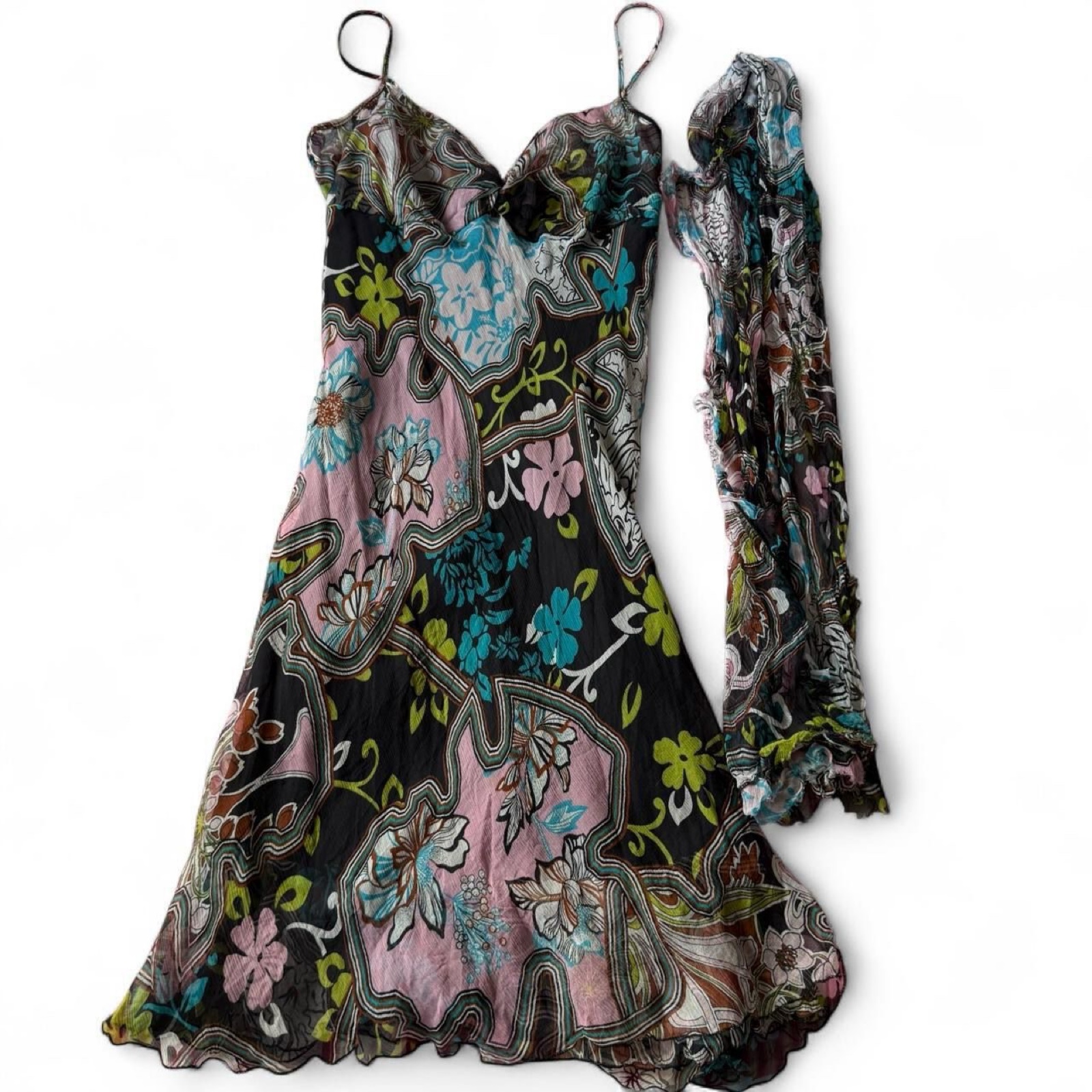 Vintage Blu in Firenze Dress and Scarf - UK S image 5