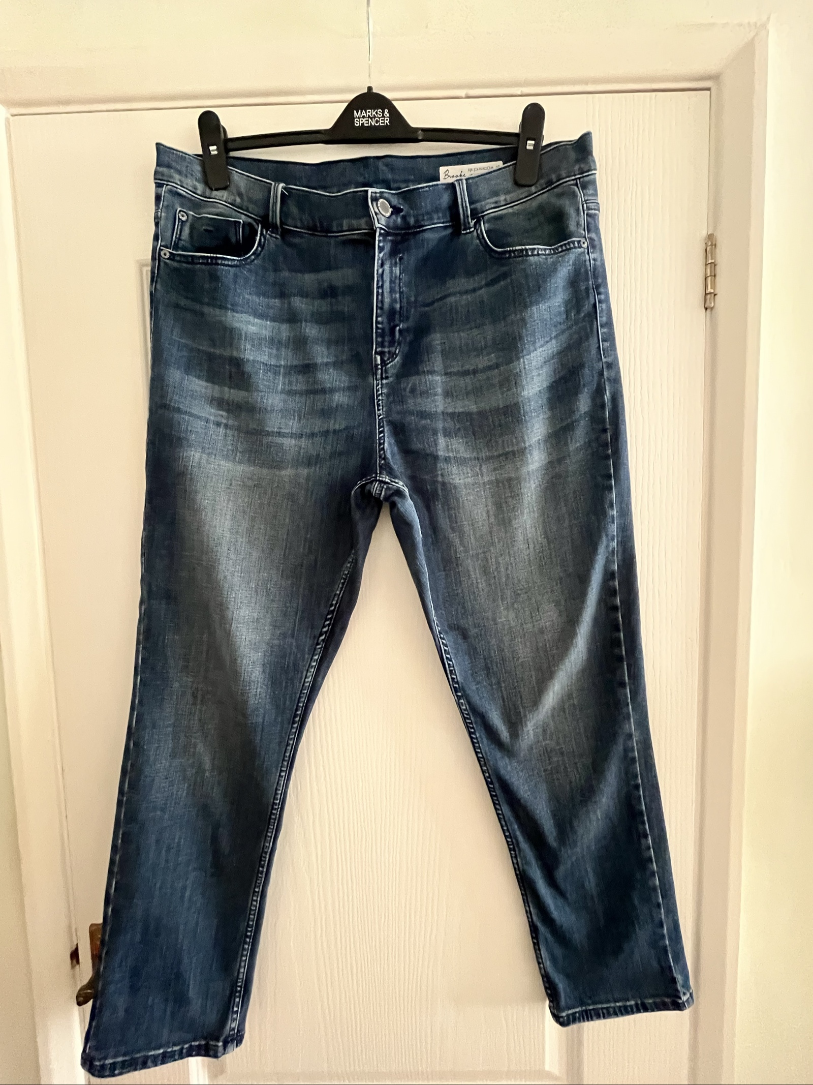 RJR John Rocha Blue High Waist Slim Jeans UK 18 Short