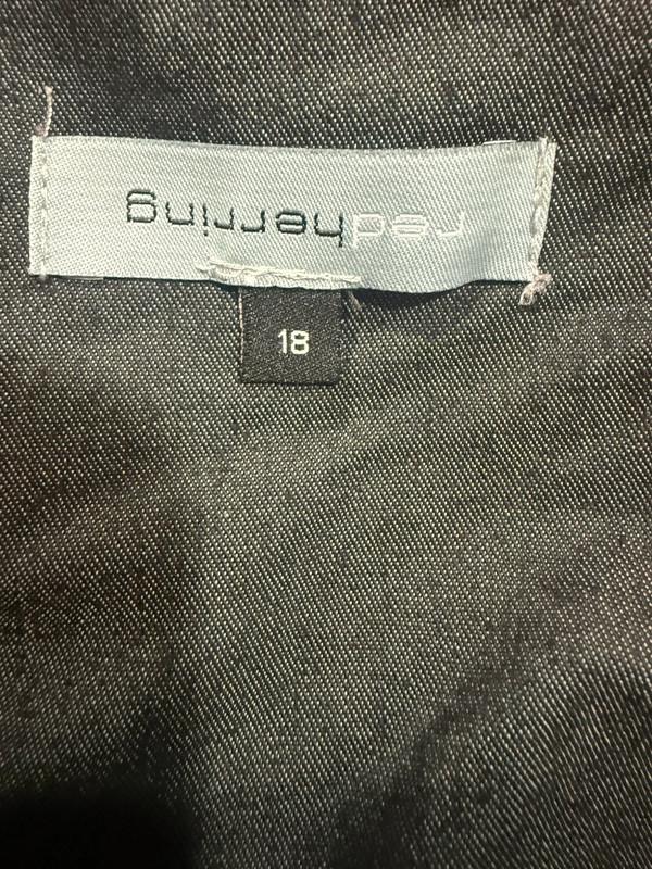 Red herring size 18 grey button front pencil skirt high waist tailored smart image 2