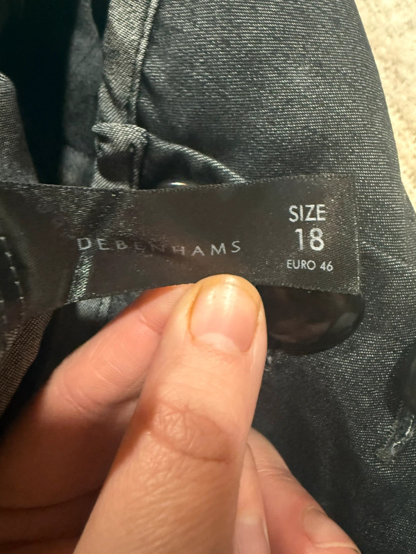 Red herring size 18 grey button front pencil skirt high waist tailored smart image 4