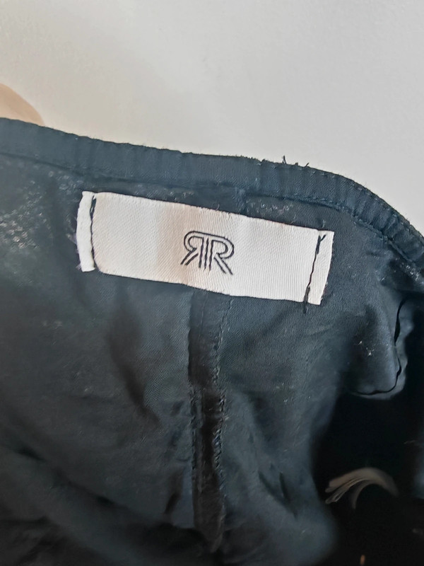 La Redoute Black Textured Mini Skirt - UK 10 / US 8 - Lace Hem Cotton Blend - Swiss image 4