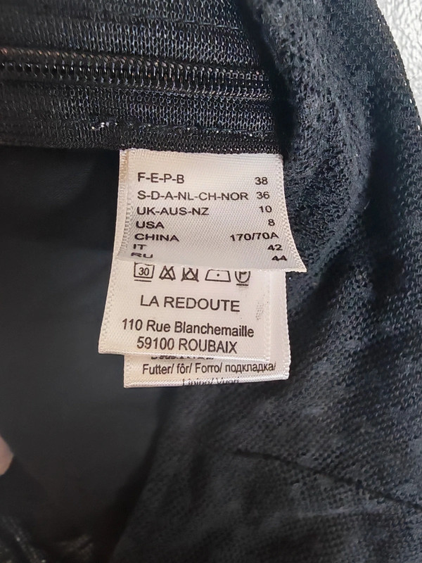 La Redoute Black Textured Mini Skirt - UK 10 / US 8 - Lace Hem Cotton Blend - Swiss image 7