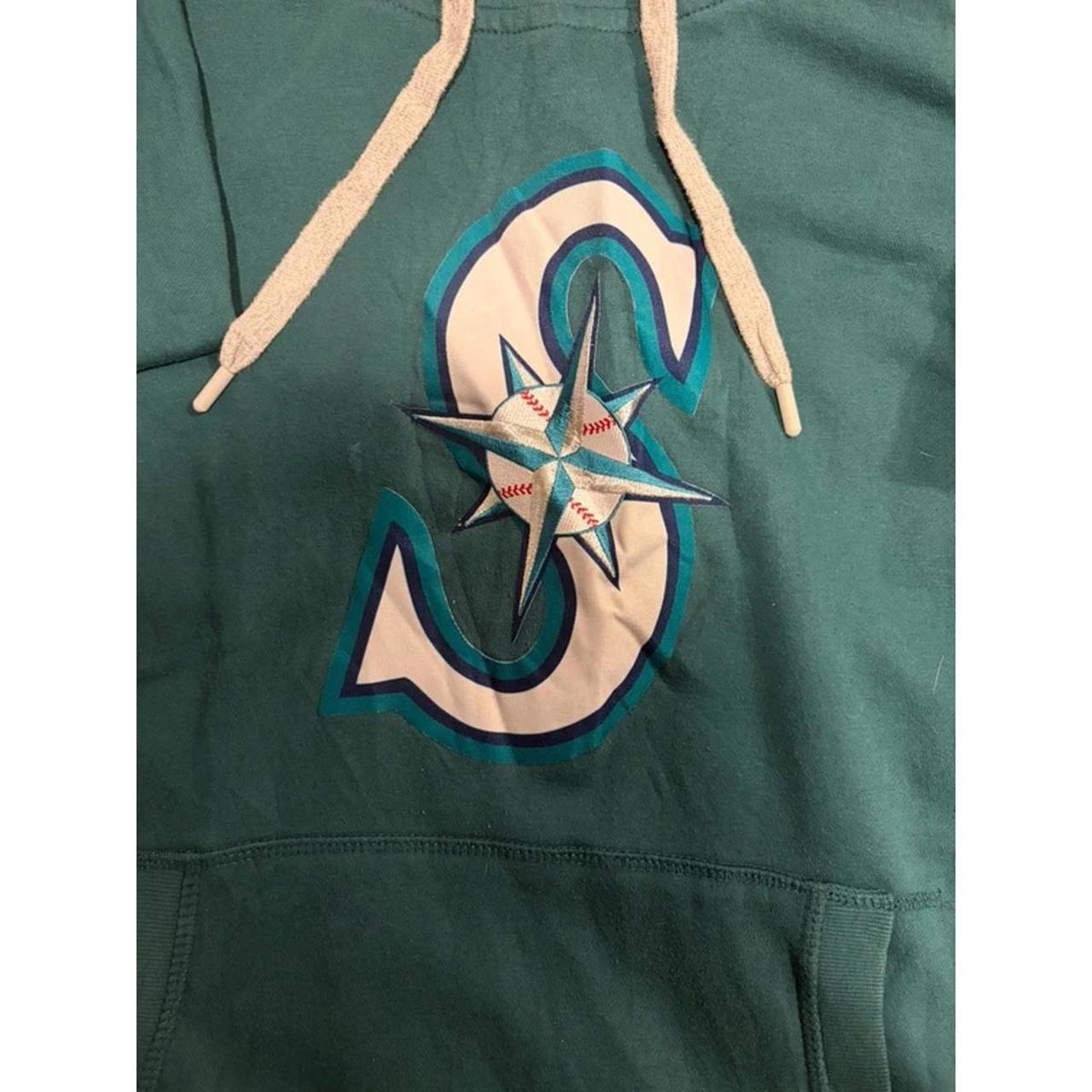 Seattle Mariners Teal Pullover Hoodie – Antigua – Size XL image 2