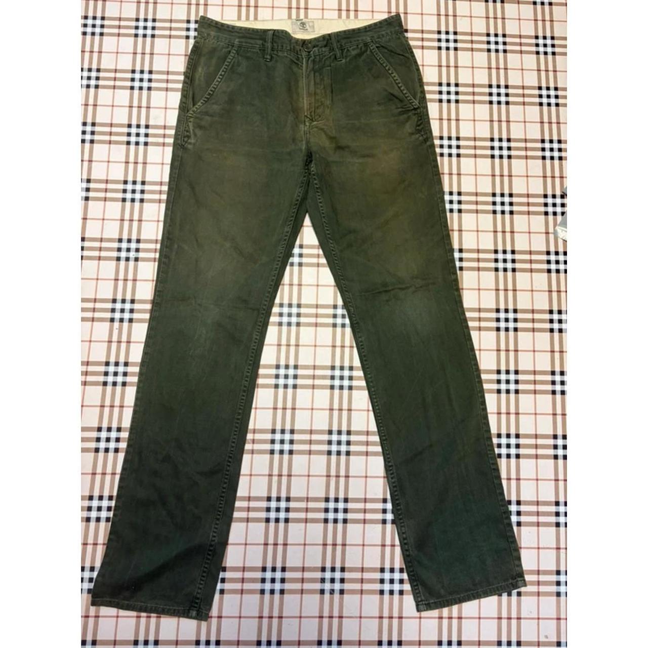 Timberland Green Chino Pants Mens 31x34 Cotton Casual image 2