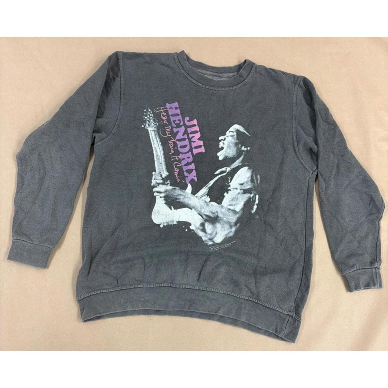 Jimi Hendrix Graphic Crewneck Sweatshirt – Grey – Size S