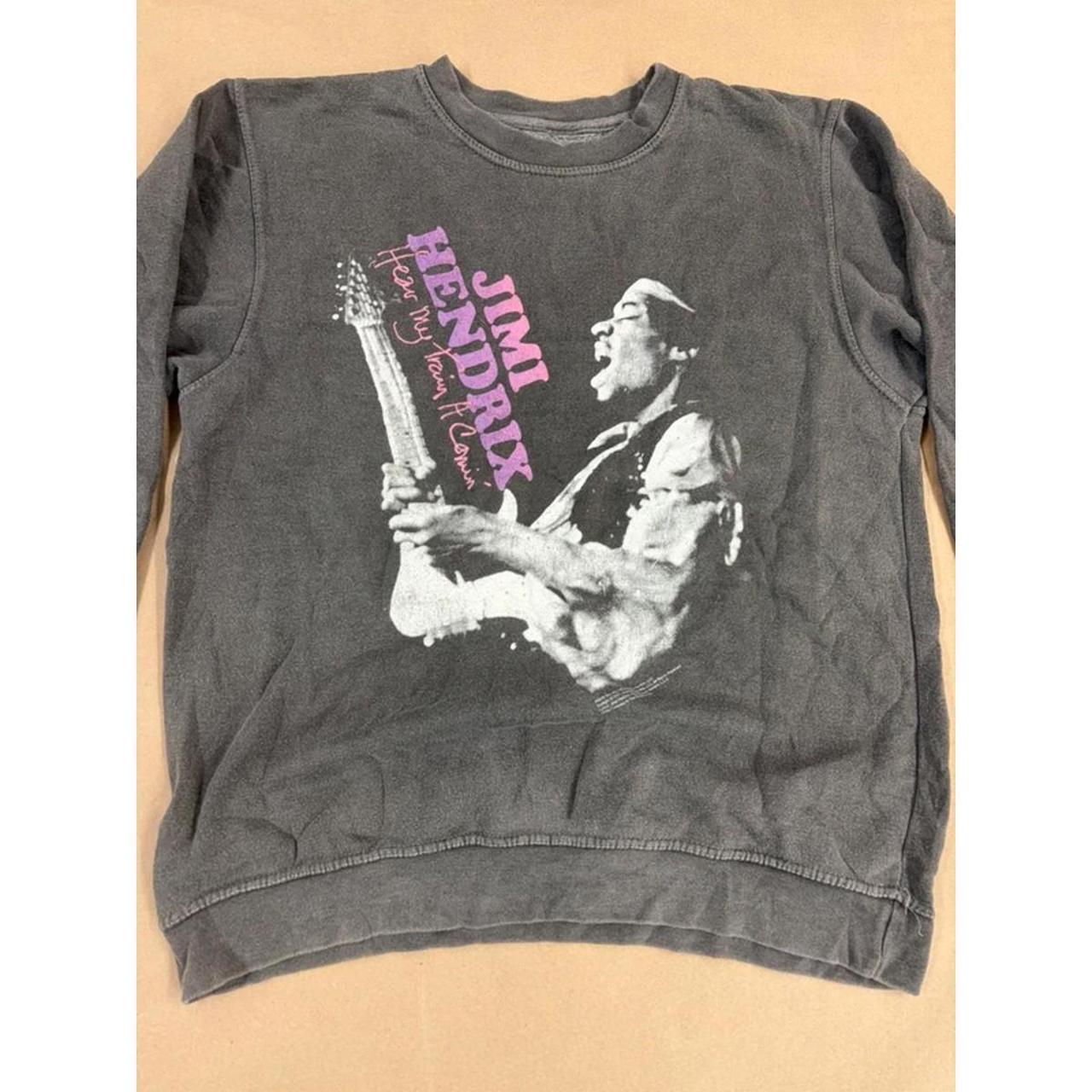 Jimi Hendrix Graphic Crewneck Sweatshirt – Grey – Size S image 4