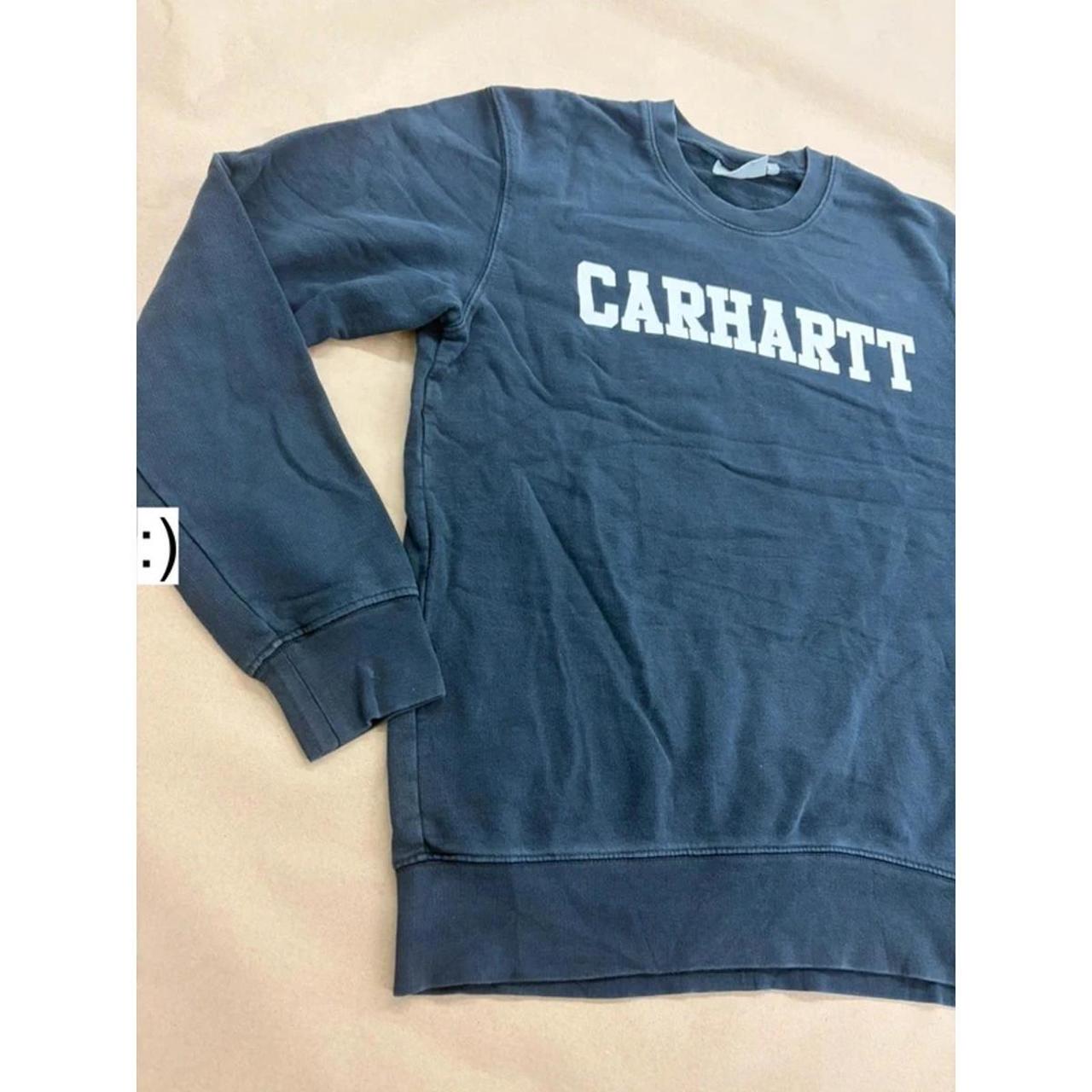 Carhartt Logo Crewneck Sweatshirt – Navy Blue (Size S) image 2