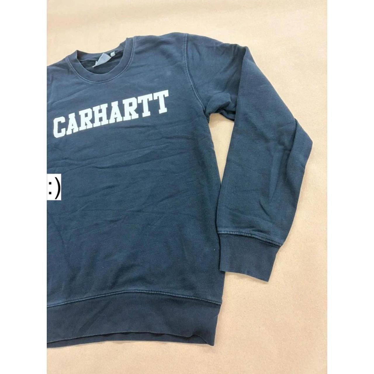 Carhartt Logo Crewneck Sweatshirt – Navy Blue (Size S) image 3