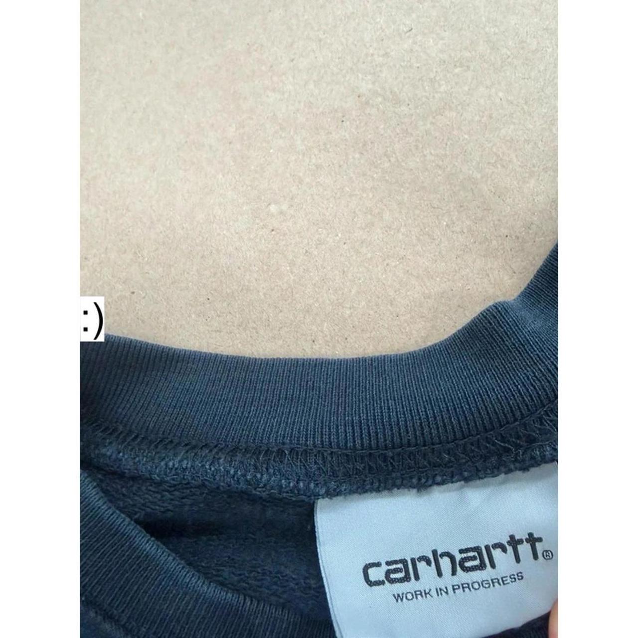 Carhartt Logo Crewneck Sweatshirt – Navy Blue (Size S) image 7