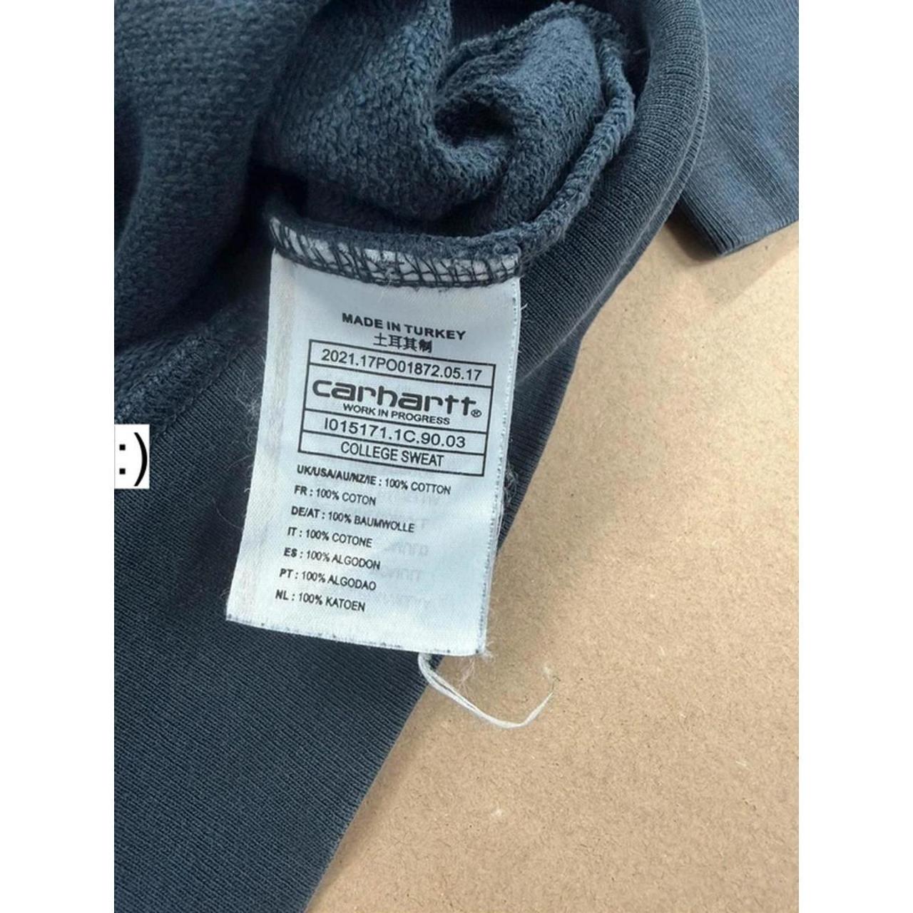 Carhartt Logo Crewneck Sweatshirt – Navy Blue (Size S) image 8