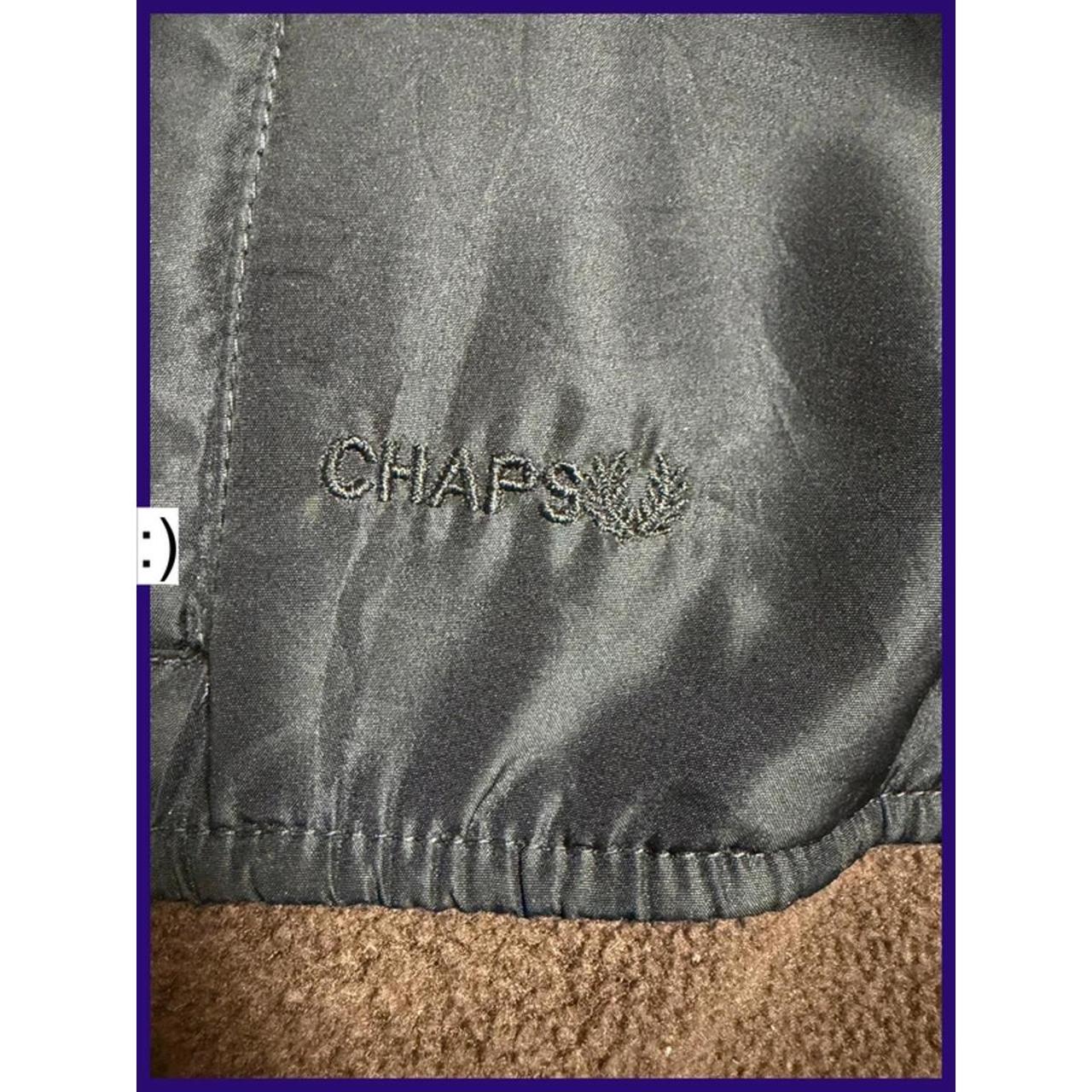 CHAPS Brown Fleece Jacket • Size M • Outdoor Nylon Panel Zip-Up image 4
