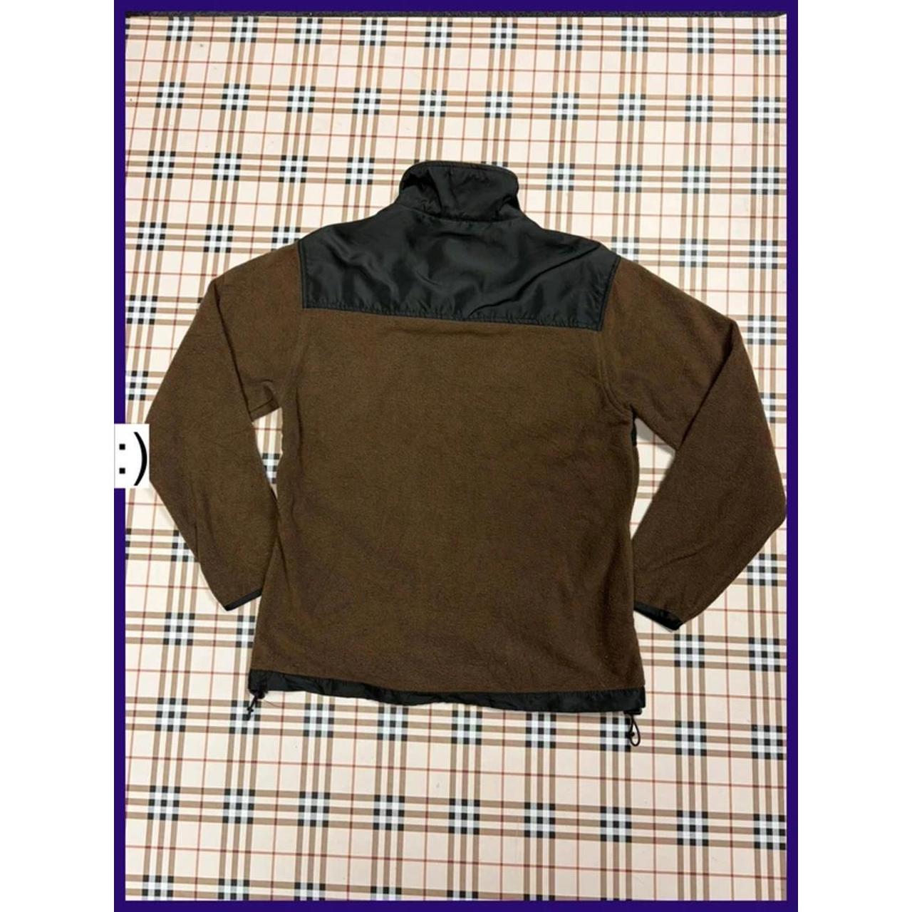 CHAPS Brown Fleece Jacket • Size M • Outdoor Nylon Panel Zip-Up image 5
