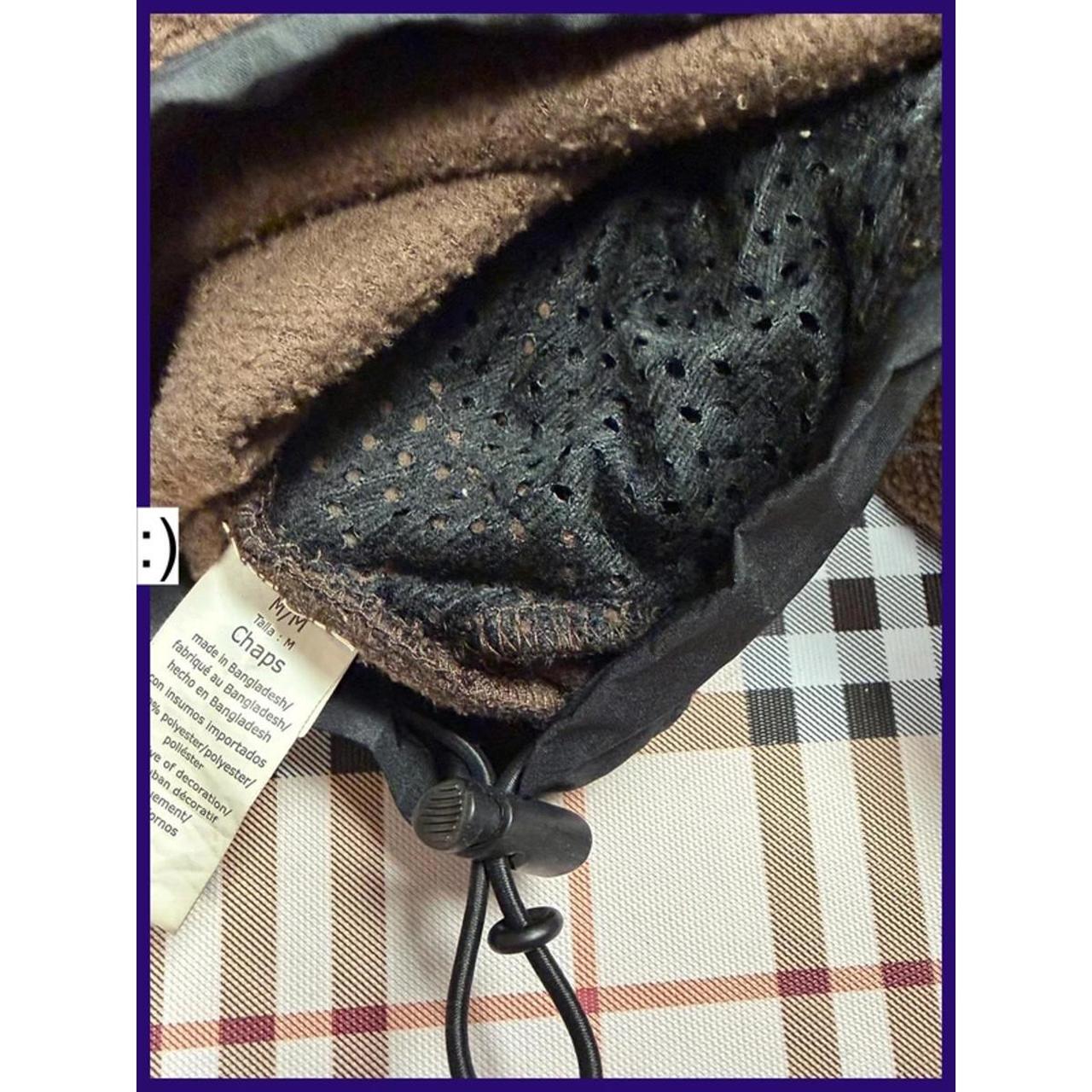 CHAPS Brown Fleece Jacket • Size M • Outdoor Nylon Panel Zip-Up image 6