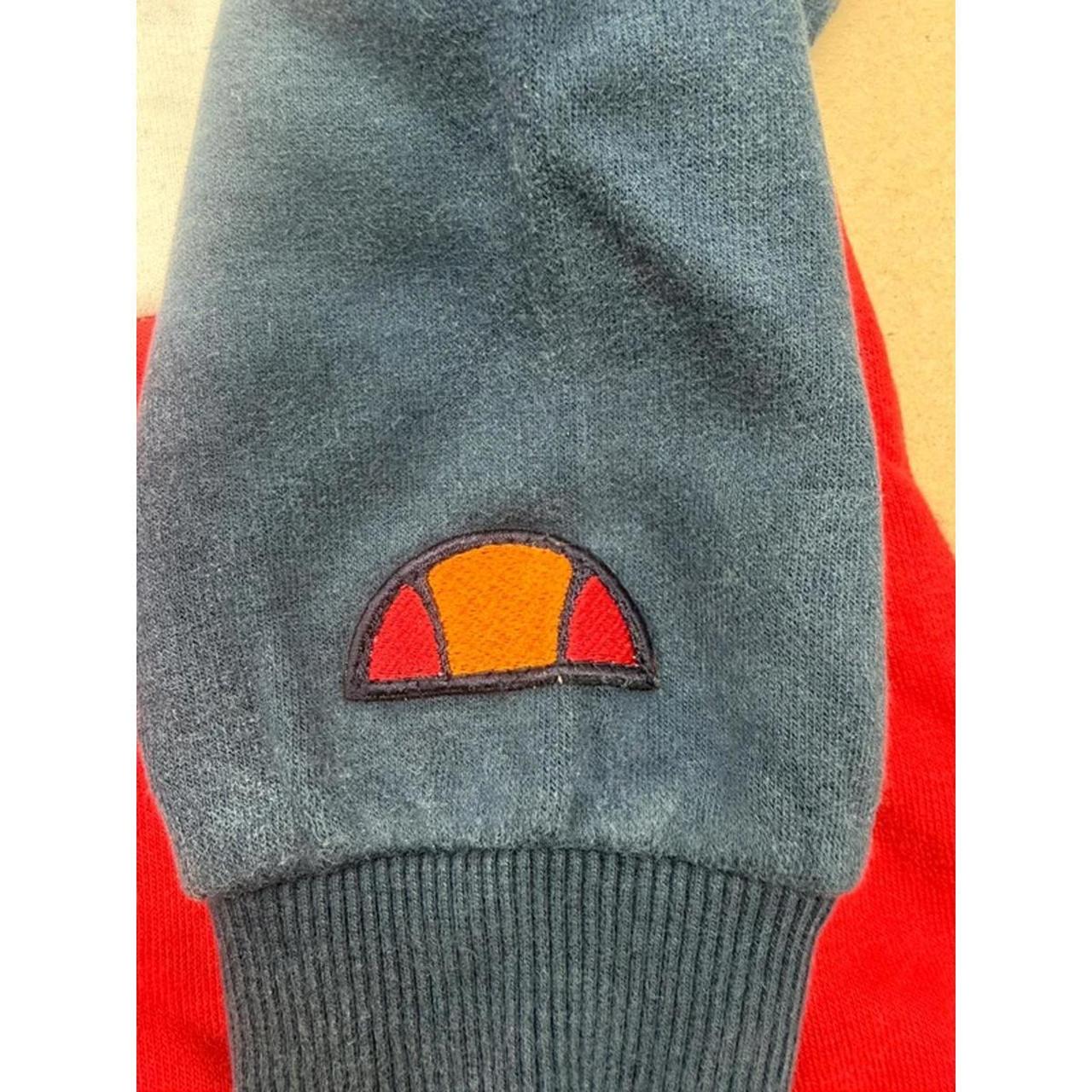 Ellesse 1/4 Zip Sweatshirt – Navy / White / Red – Colorblock – Size XS image 4