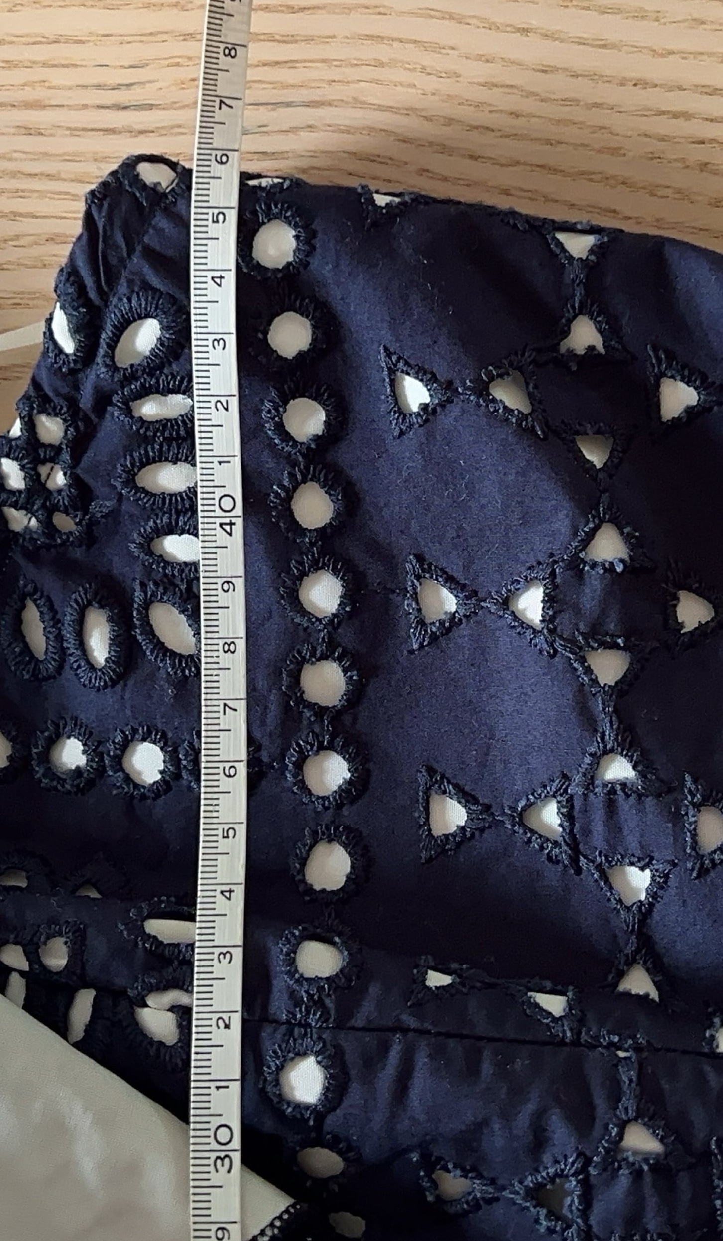 Mossman Navy & White Polka Dot Ruffle Crop Top image 5