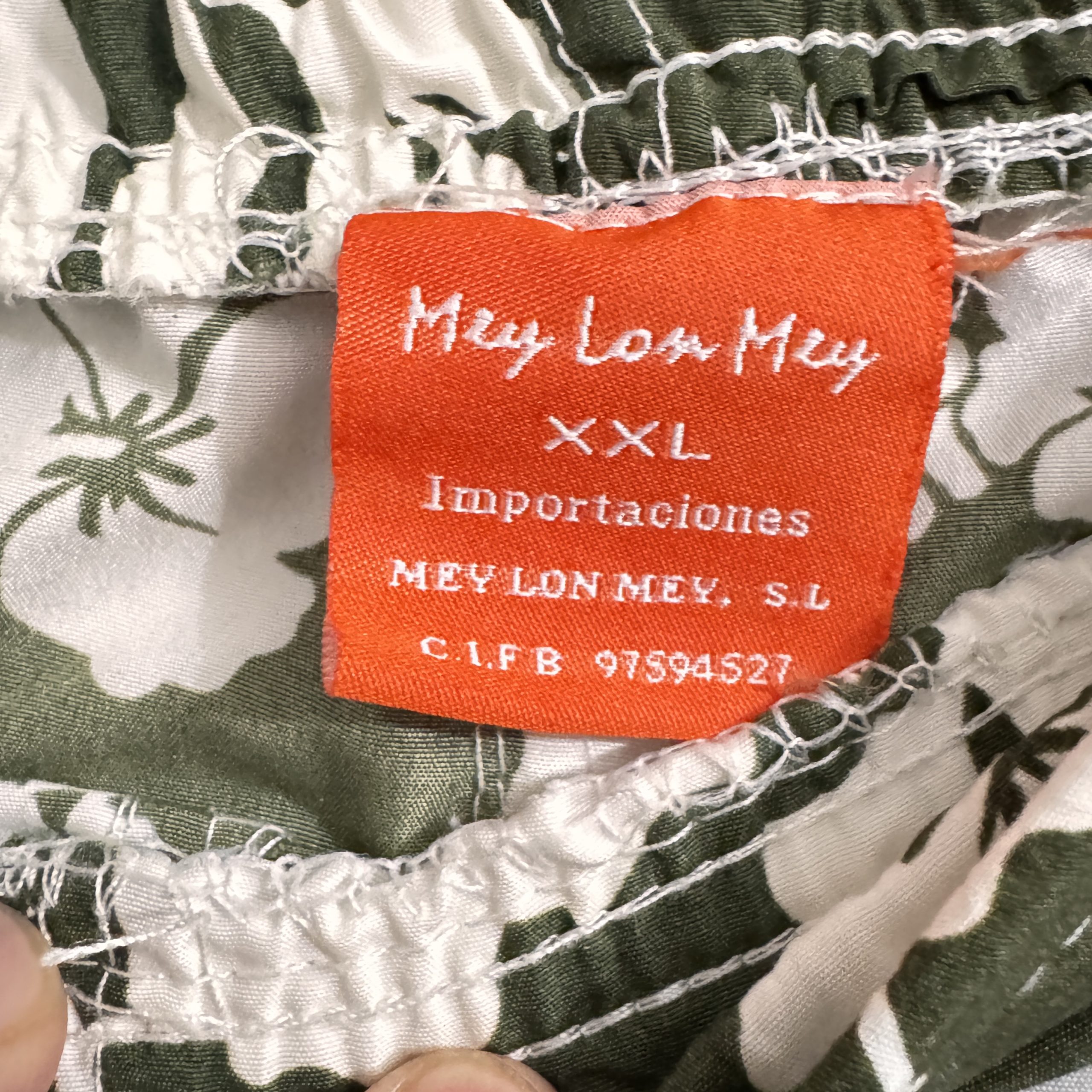 Mey Lon Mey Green & White Floral Print Casual Trousers XXL 2312 image 4
