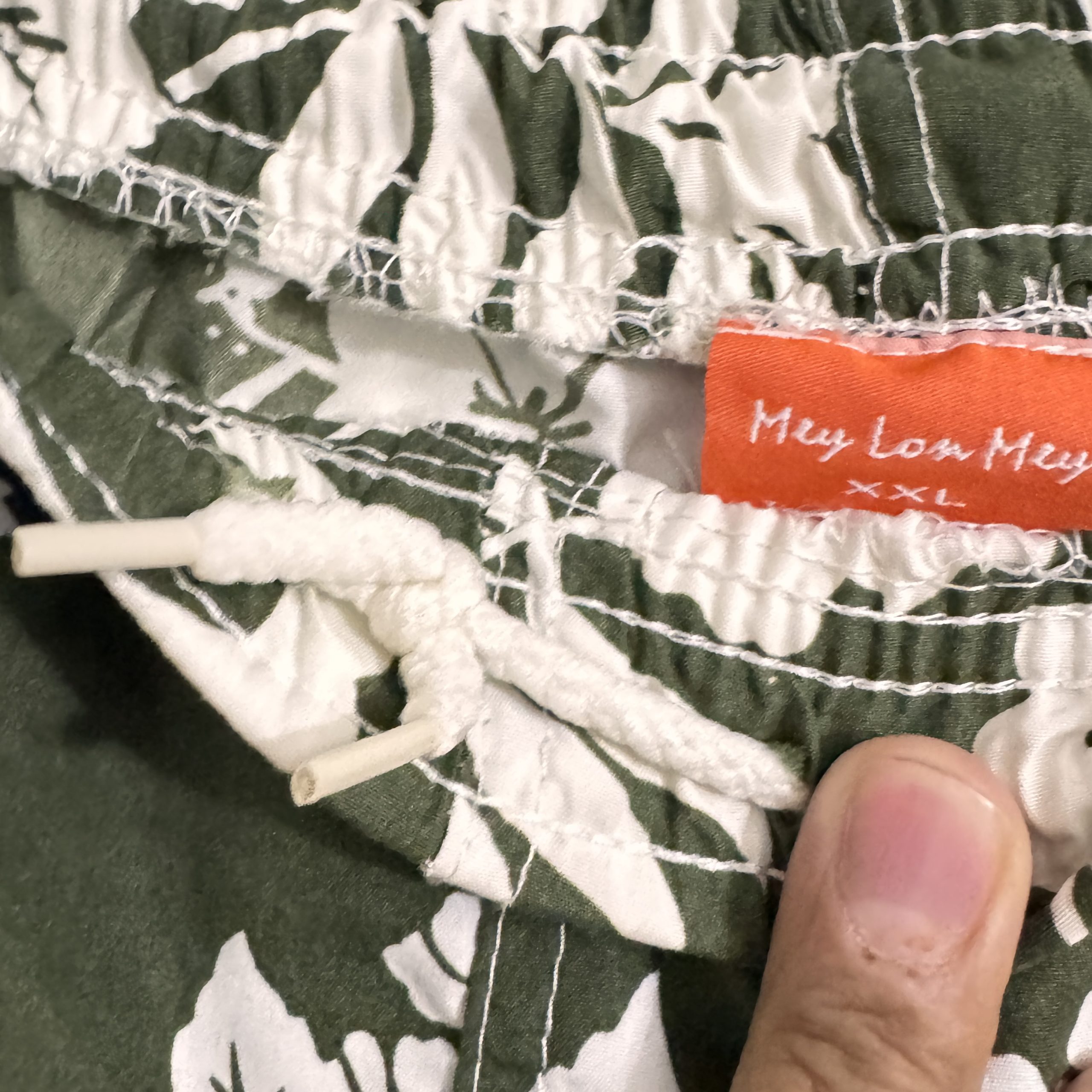 Mey Lon Mey Green & White Floral Print Casual Trousers XXL 2312 image 8