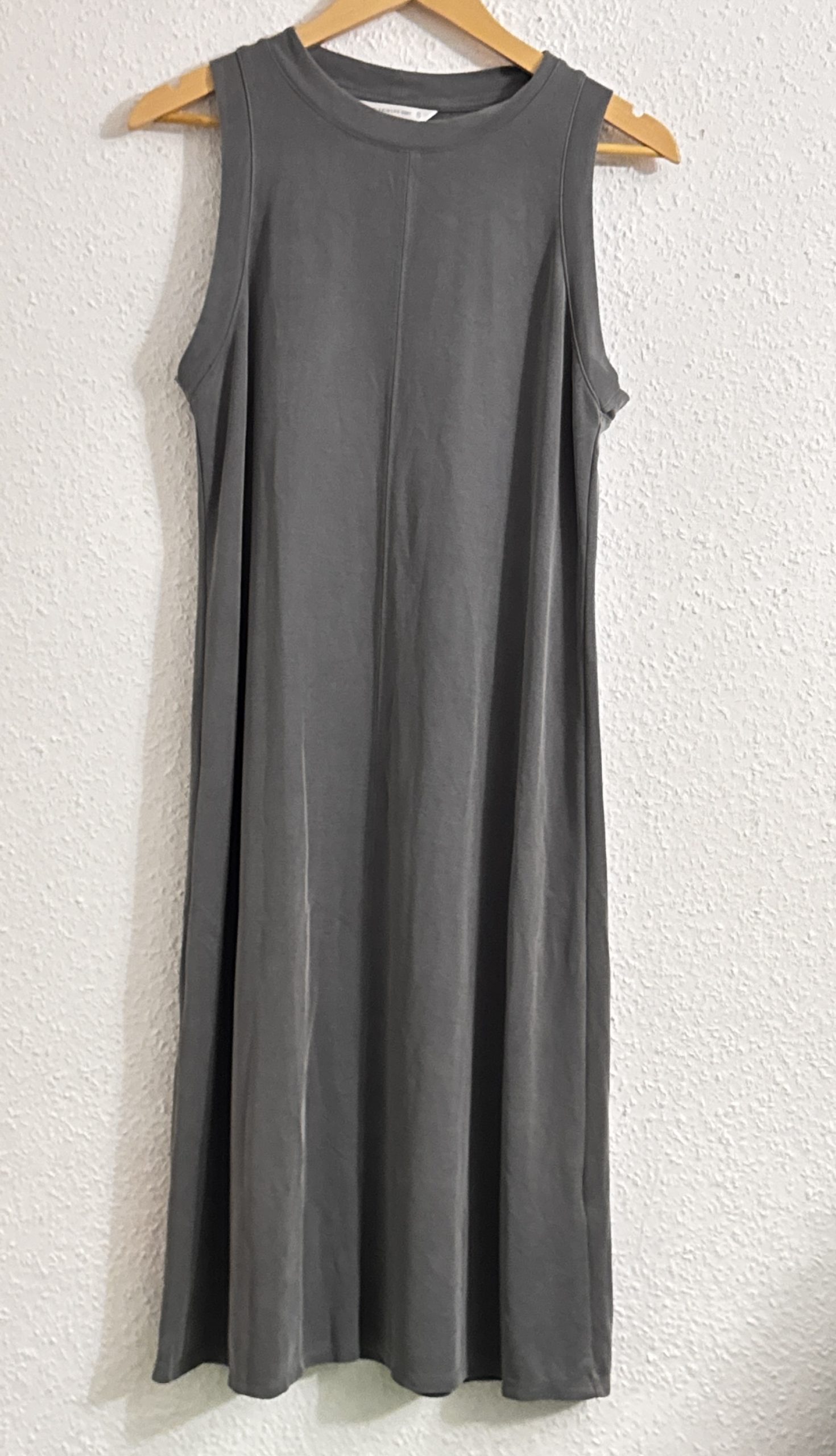 Primark Grey Sleeveless Midi Dress Size S Made in Cambodia 2319