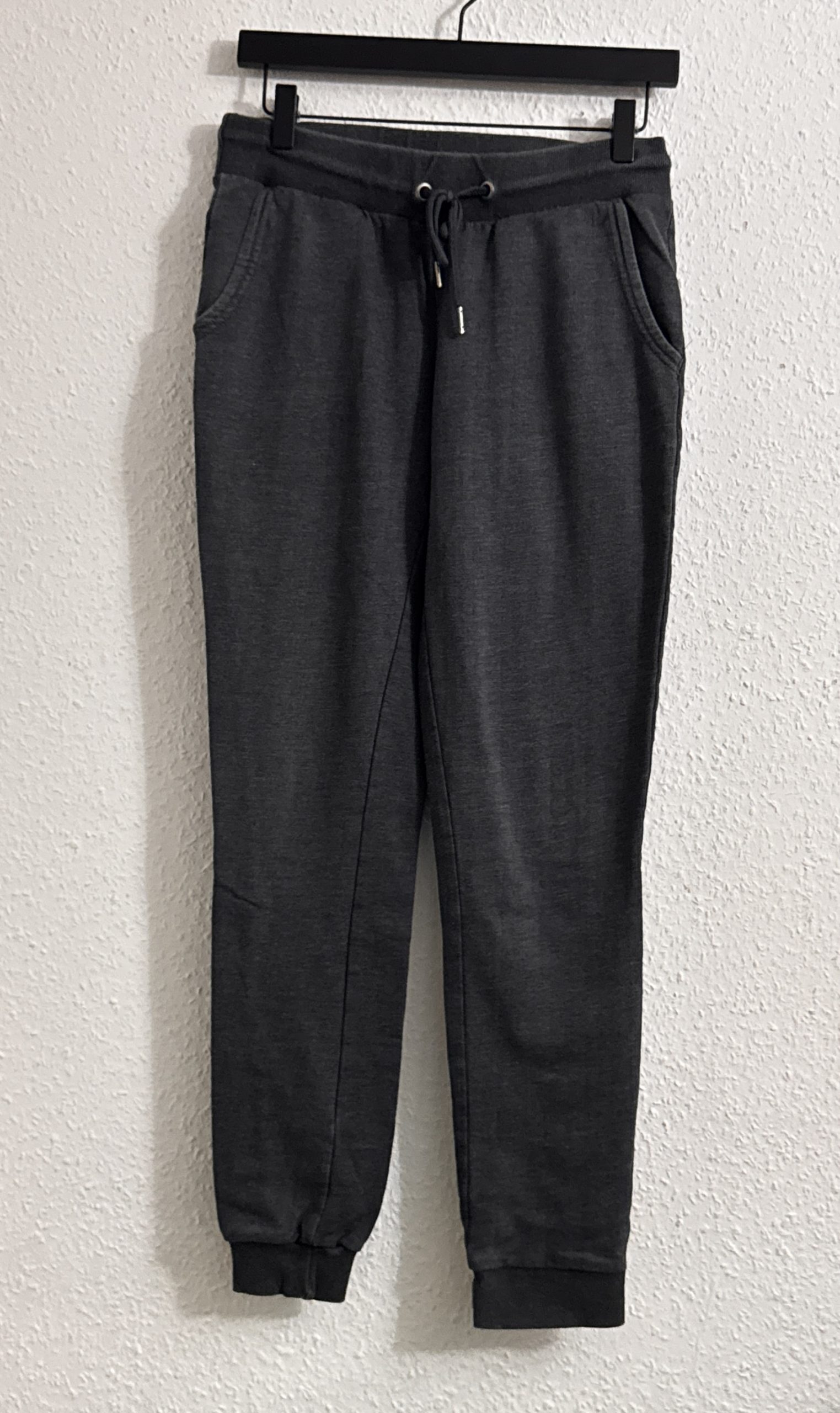 Dark Grey Joggers Sweatpants Medium Drawstring Pockets 2325