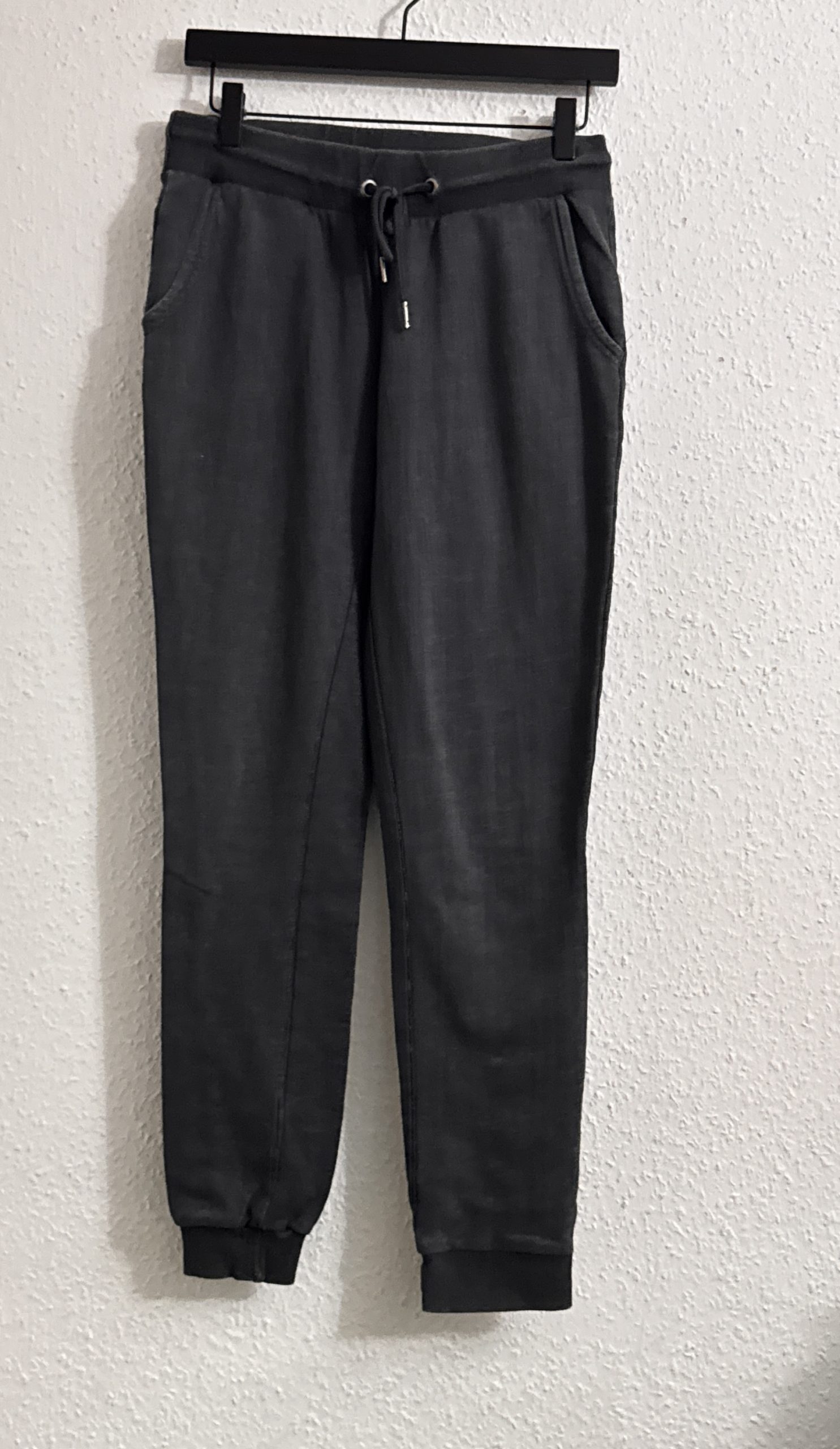 Dark Grey Joggers Sweatpants Medium Drawstring Pockets 2325 image 2