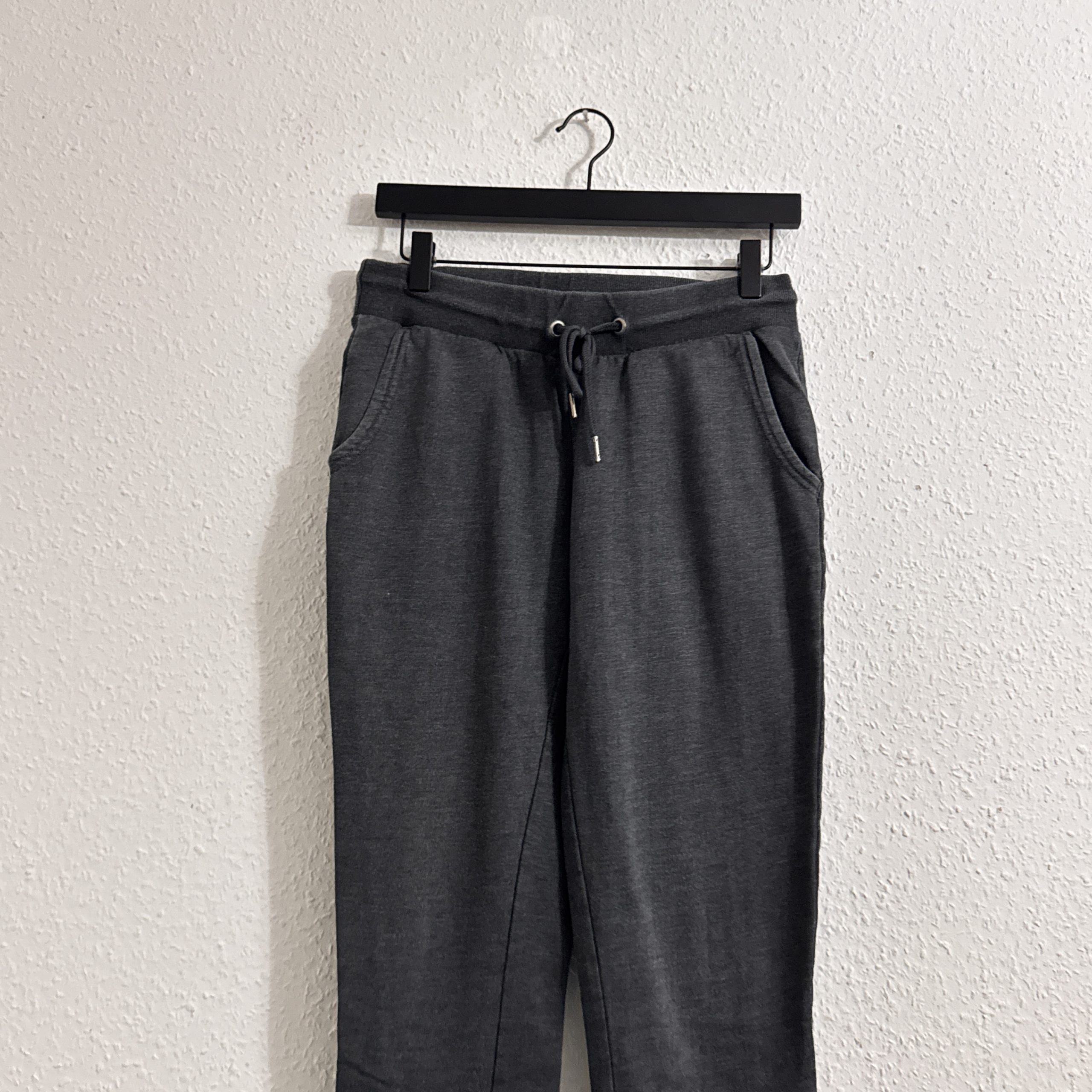 Dark Grey Joggers Sweatpants Medium Drawstring Pockets 2325 image 3