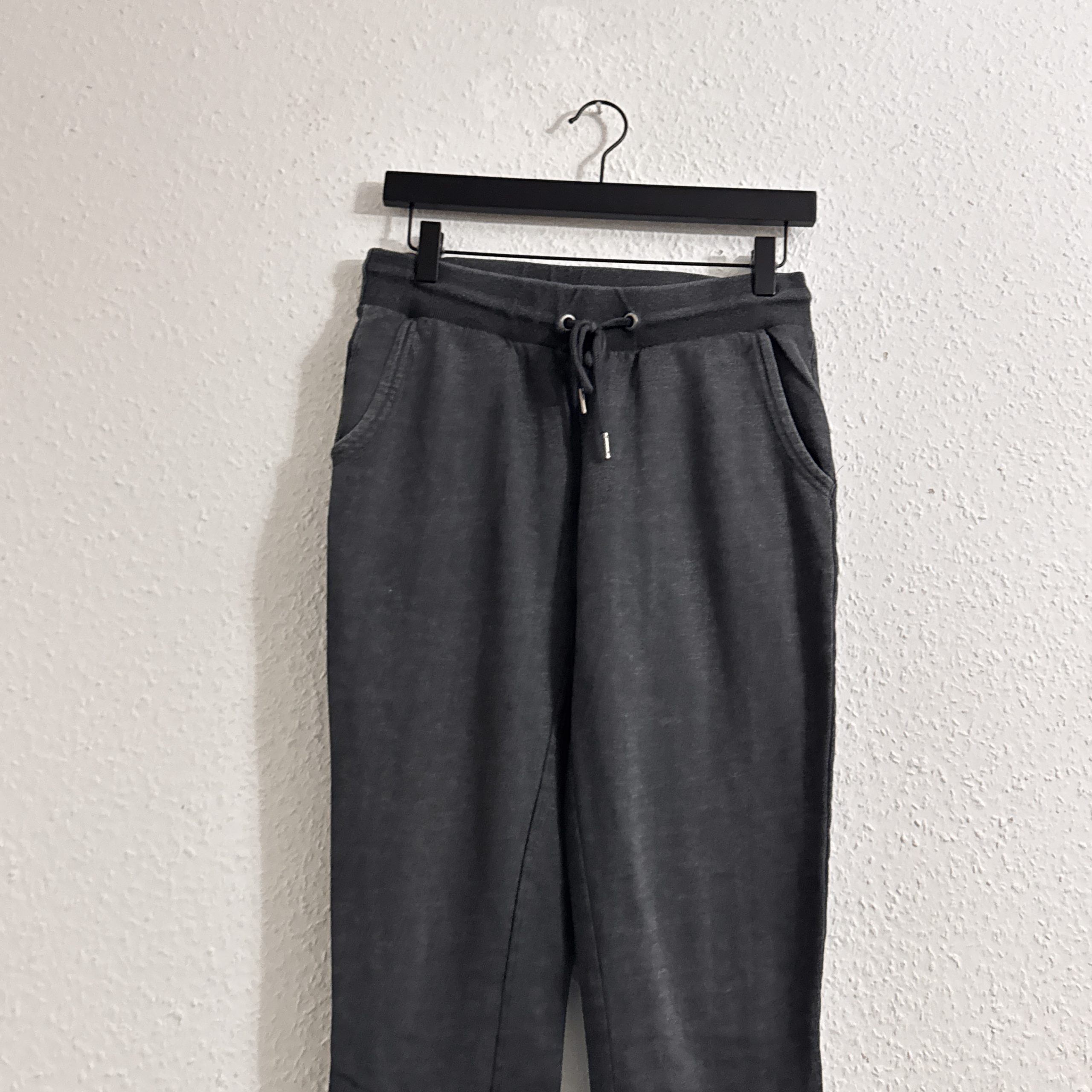 Dark Grey Joggers Sweatpants Medium Drawstring Pockets 2325 image 4
