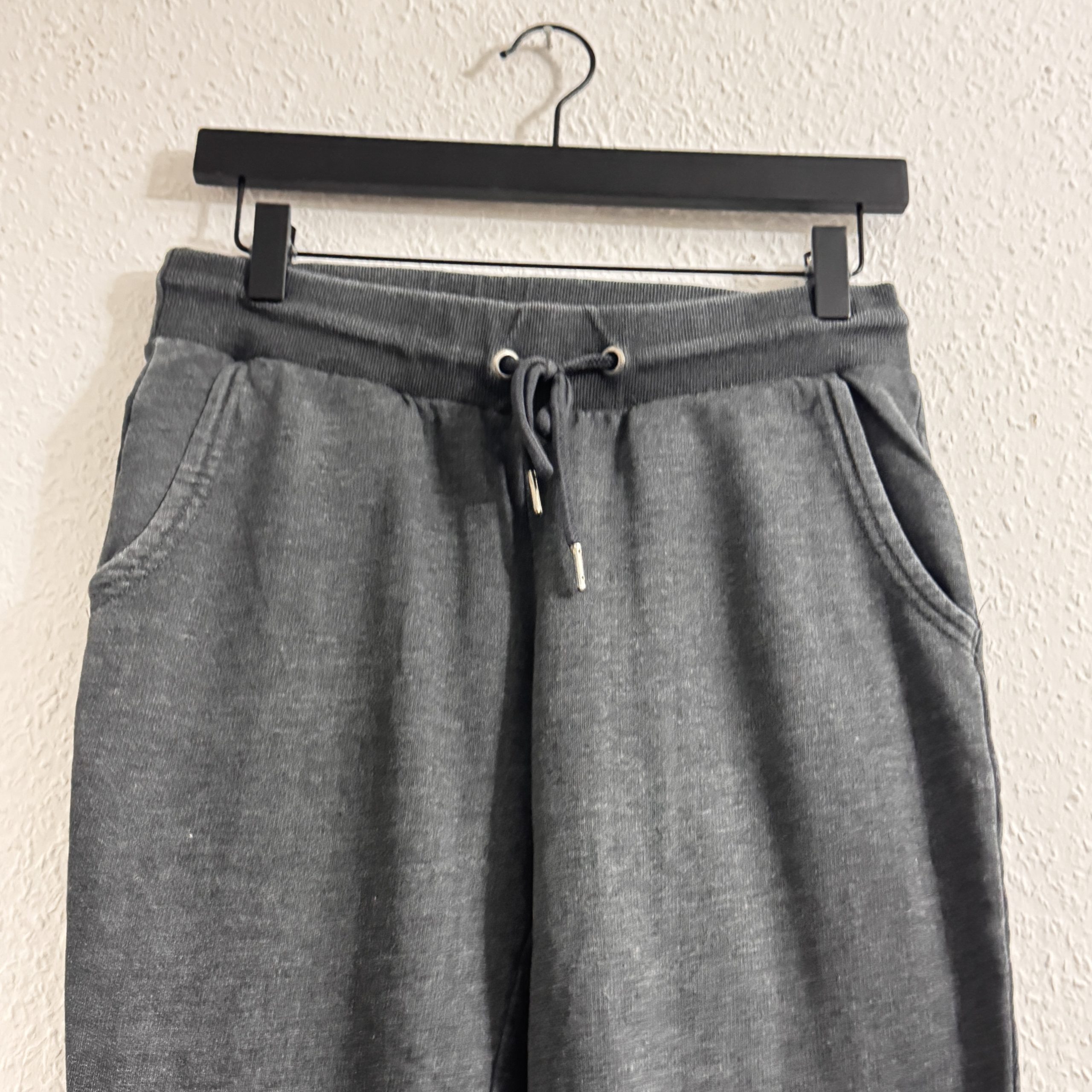 Dark Grey Joggers Sweatpants Medium Drawstring Pockets 2325 image 7