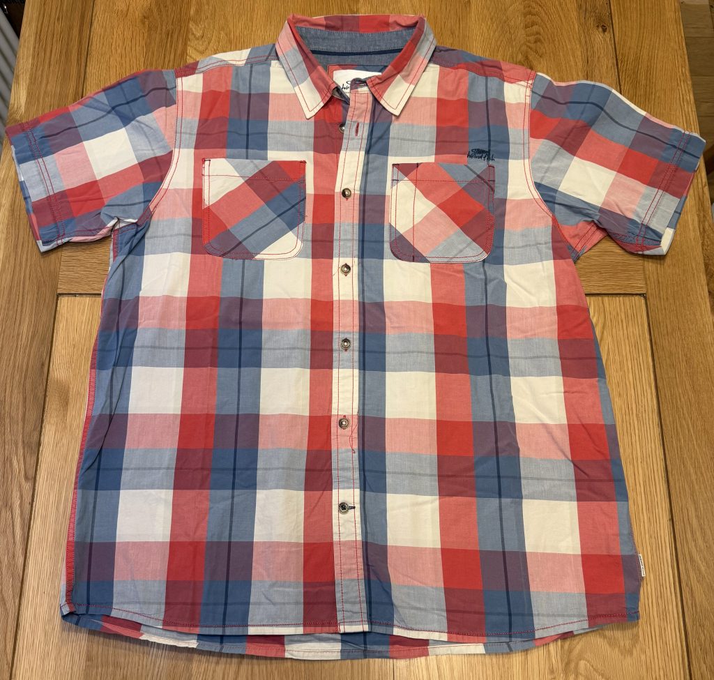 Weird Fish Red, Blue & White Check Shirt XL Cotton
