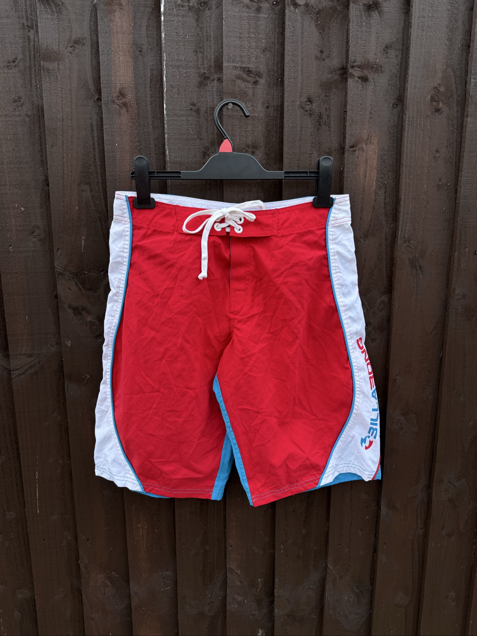 Billabong Red, Blue & White Swim Shorts UK 10