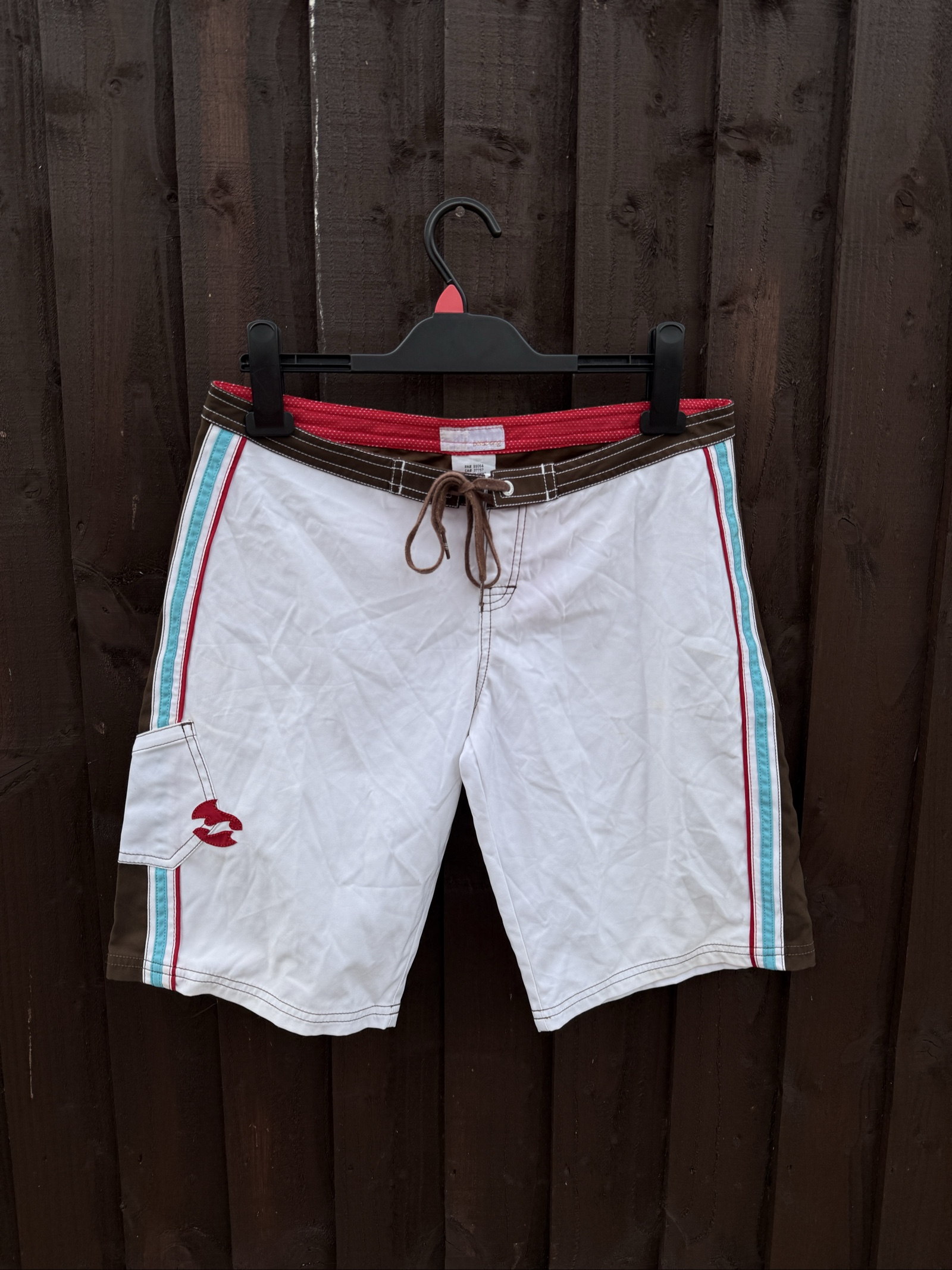 Billabong White & Brown Board Shorts Size 5