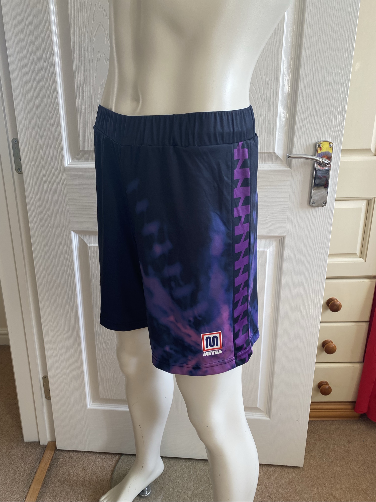 Meyba Navy & Purple Print Sports Shorts - Size S image 2