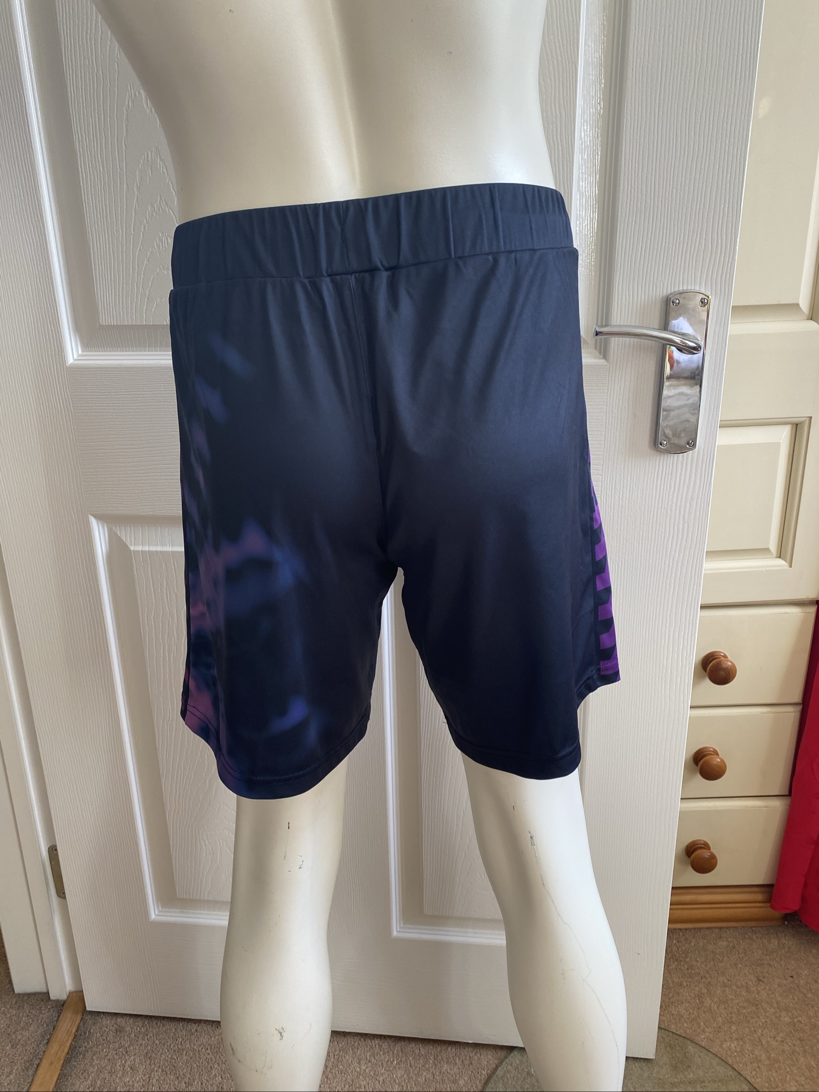 Meyba Navy & Purple Print Sports Shorts - Size S image 3