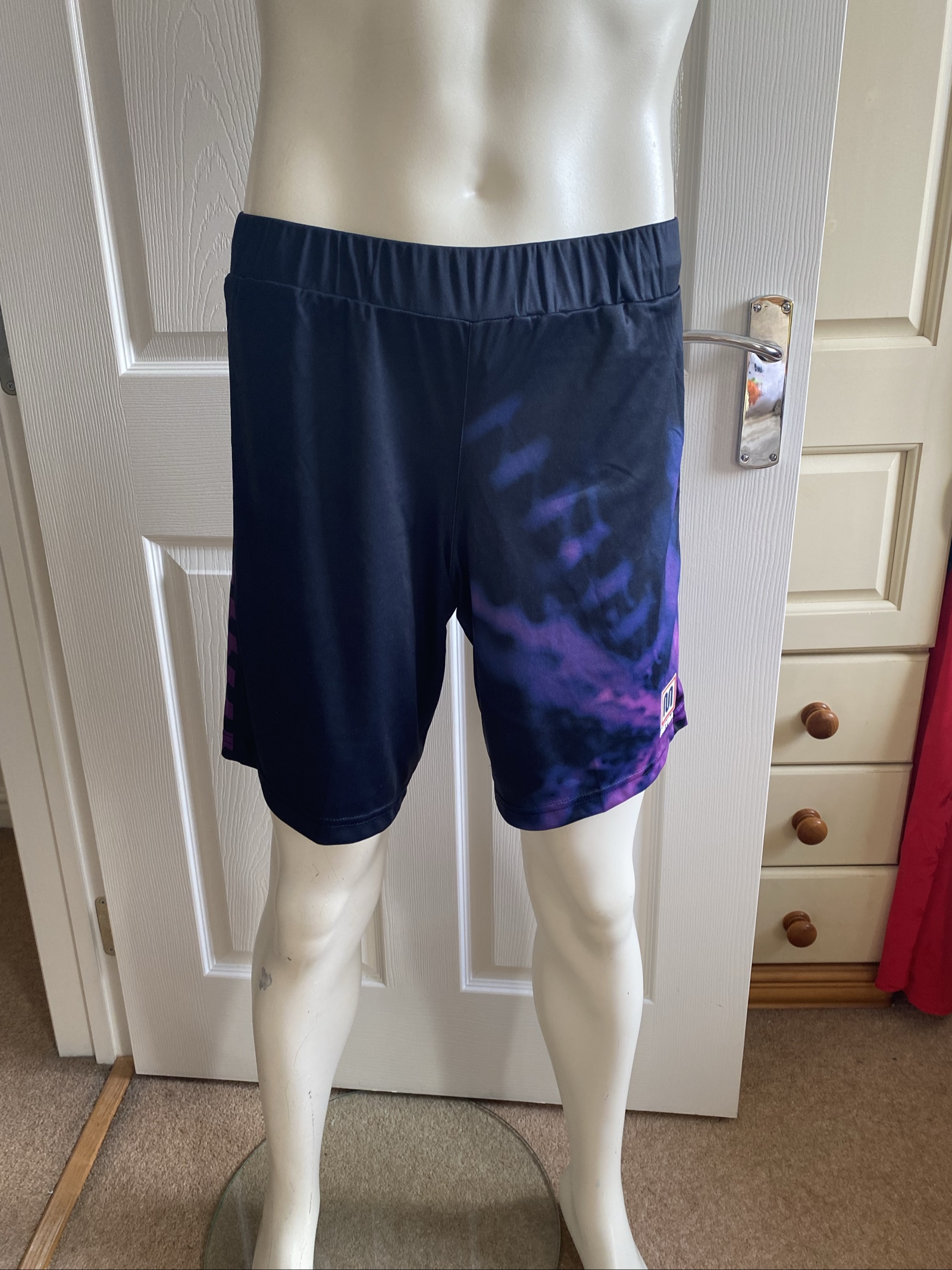 Meyba Navy & Purple Print Sports Shorts - Size S image 5