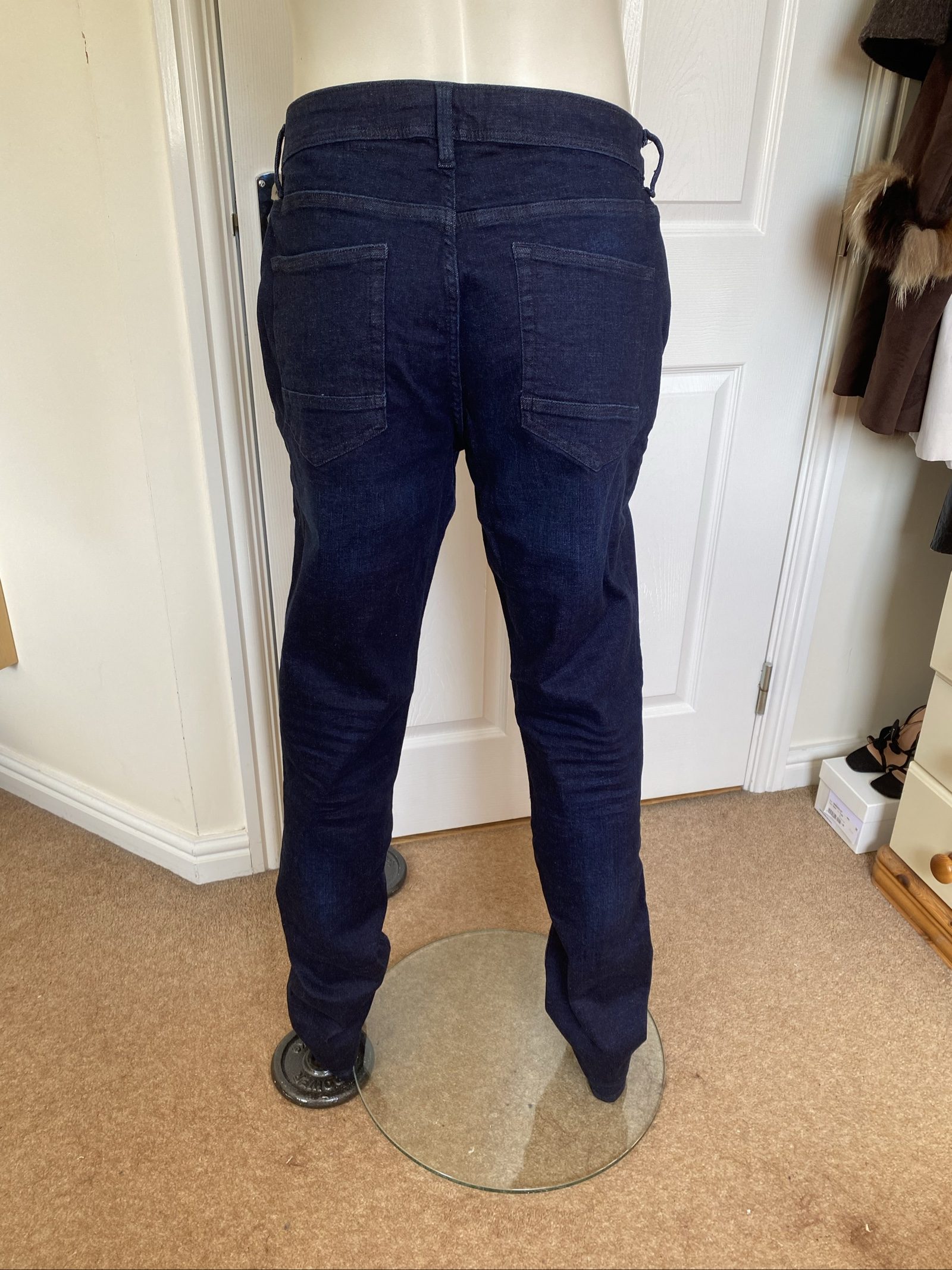 Navy Slim Fit George Denim Jeans - Size W36 L34 image 3