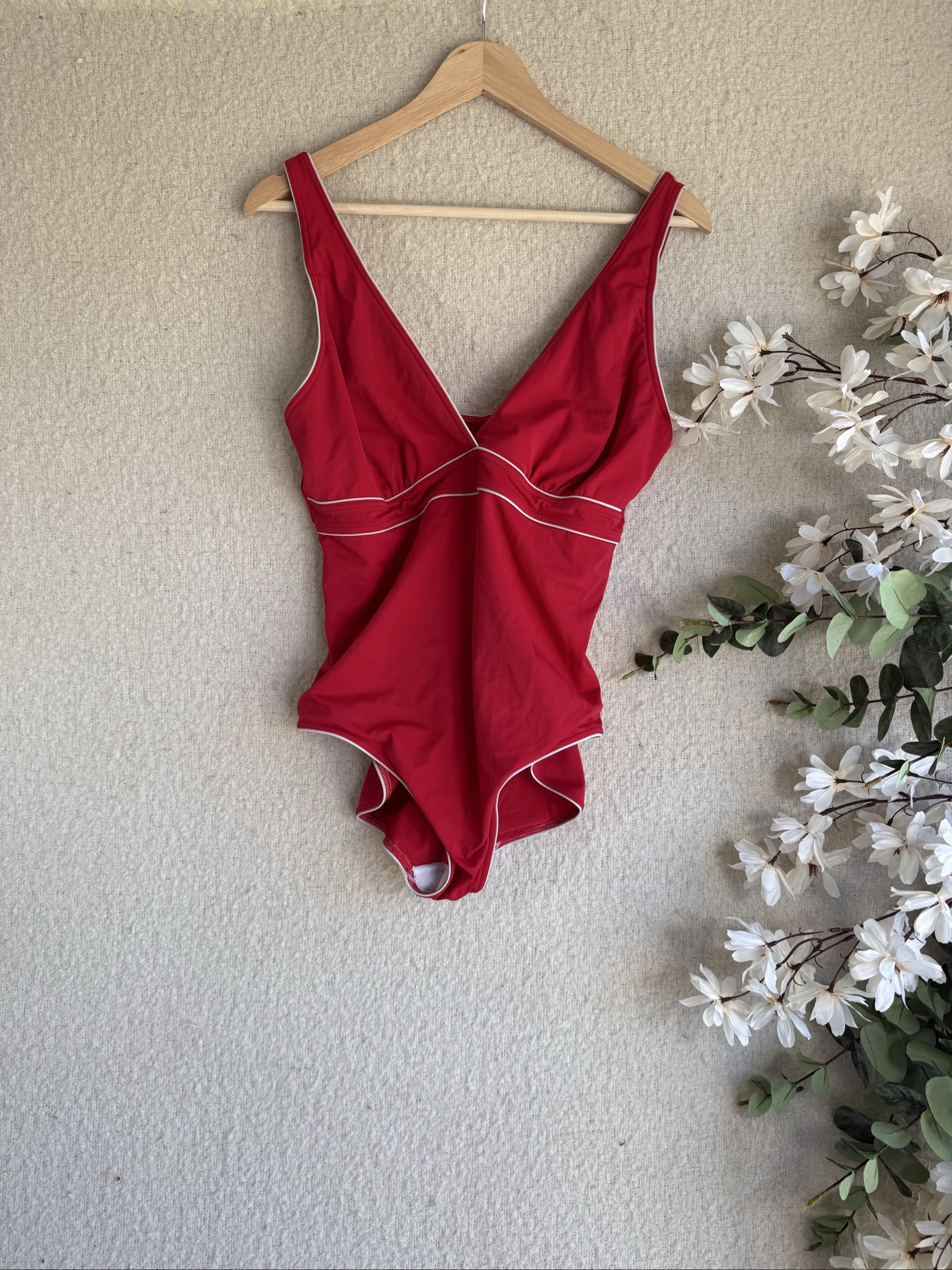 F&F Red One Piece Swimsuit Size 22 Stylish Summer Beachwear Swimwear