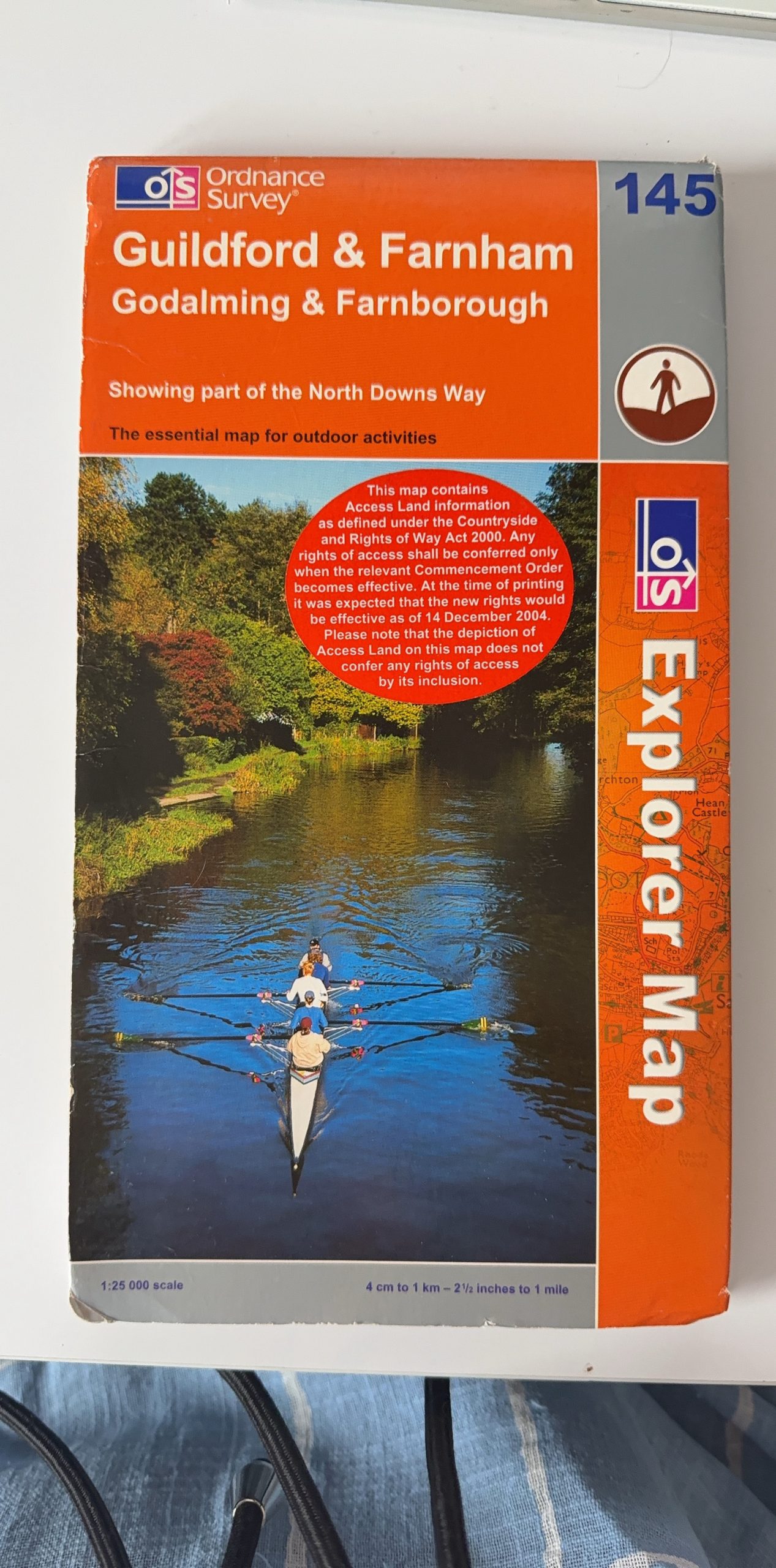 Ordnance Survey Orange Explore Map 145 Guildford & Farnham Unisex Other