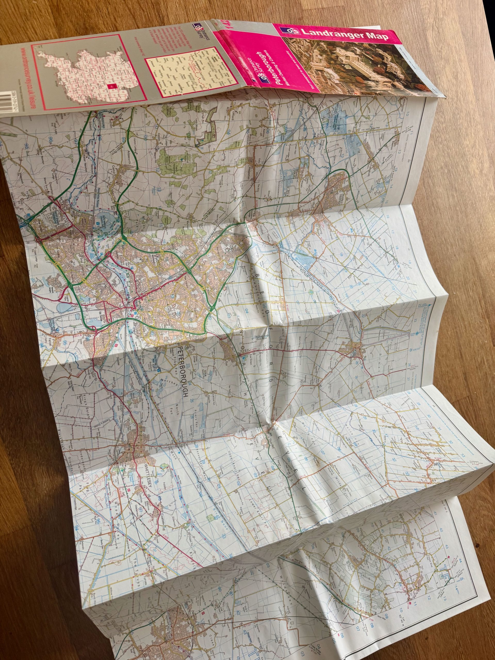 Ordnance Survey Pink Peterborough Landranger Map Sheet 142 image 3