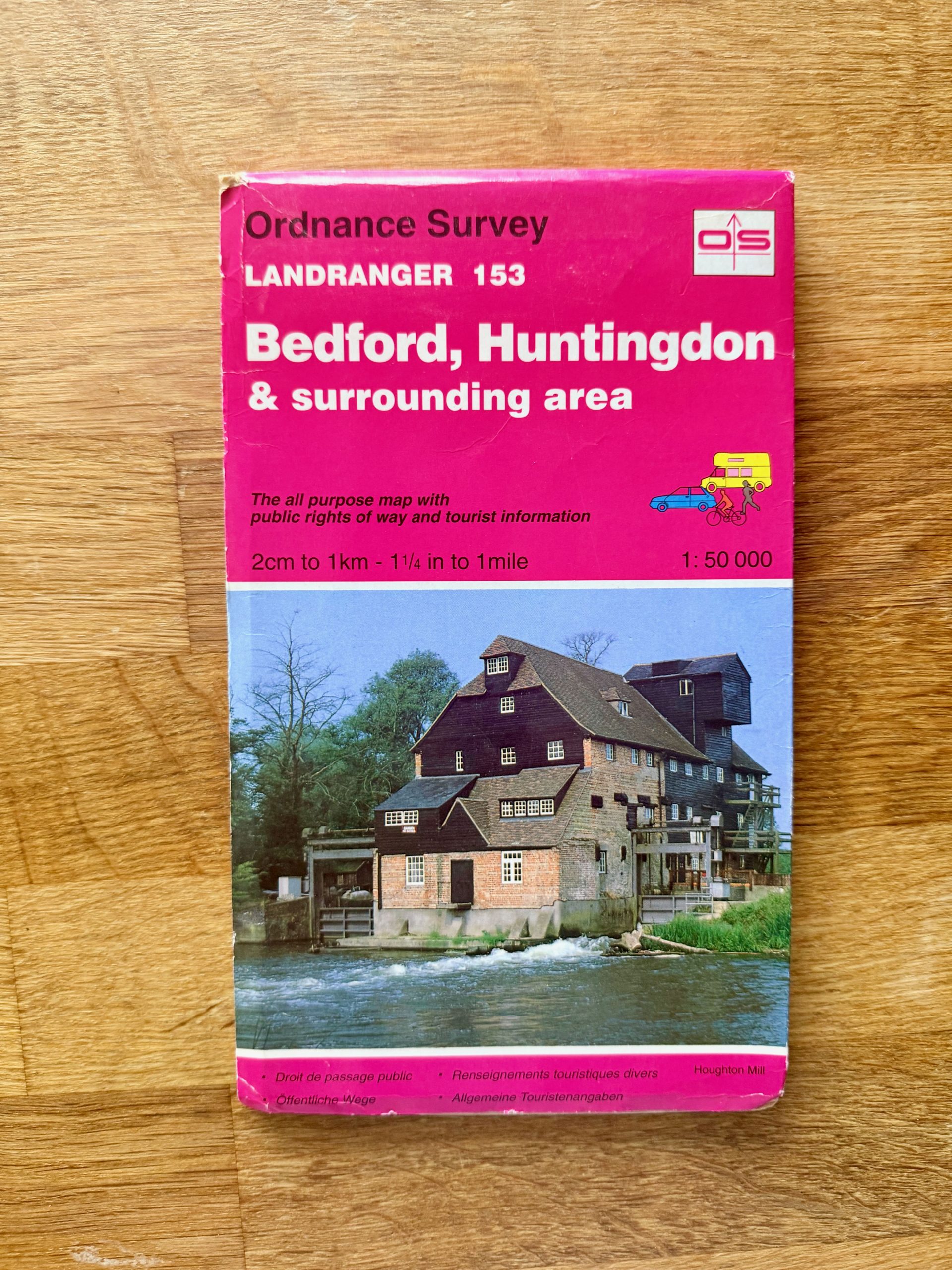Ordnance Survey Bedford Huntingdon Landranger Map 153