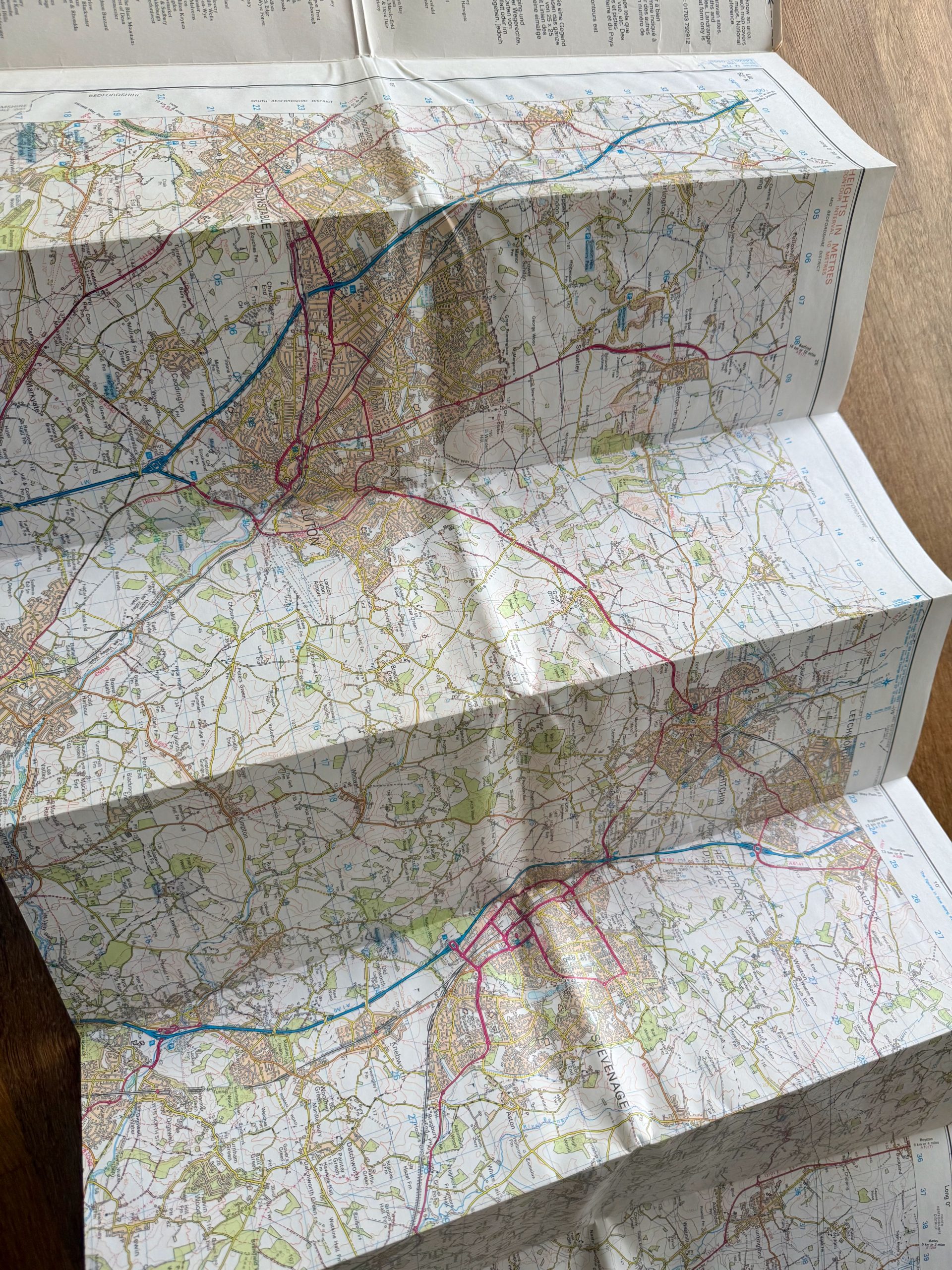 Ordnance Survey Landranger 166 Luton Hertford & Surrounding Area Map image 3