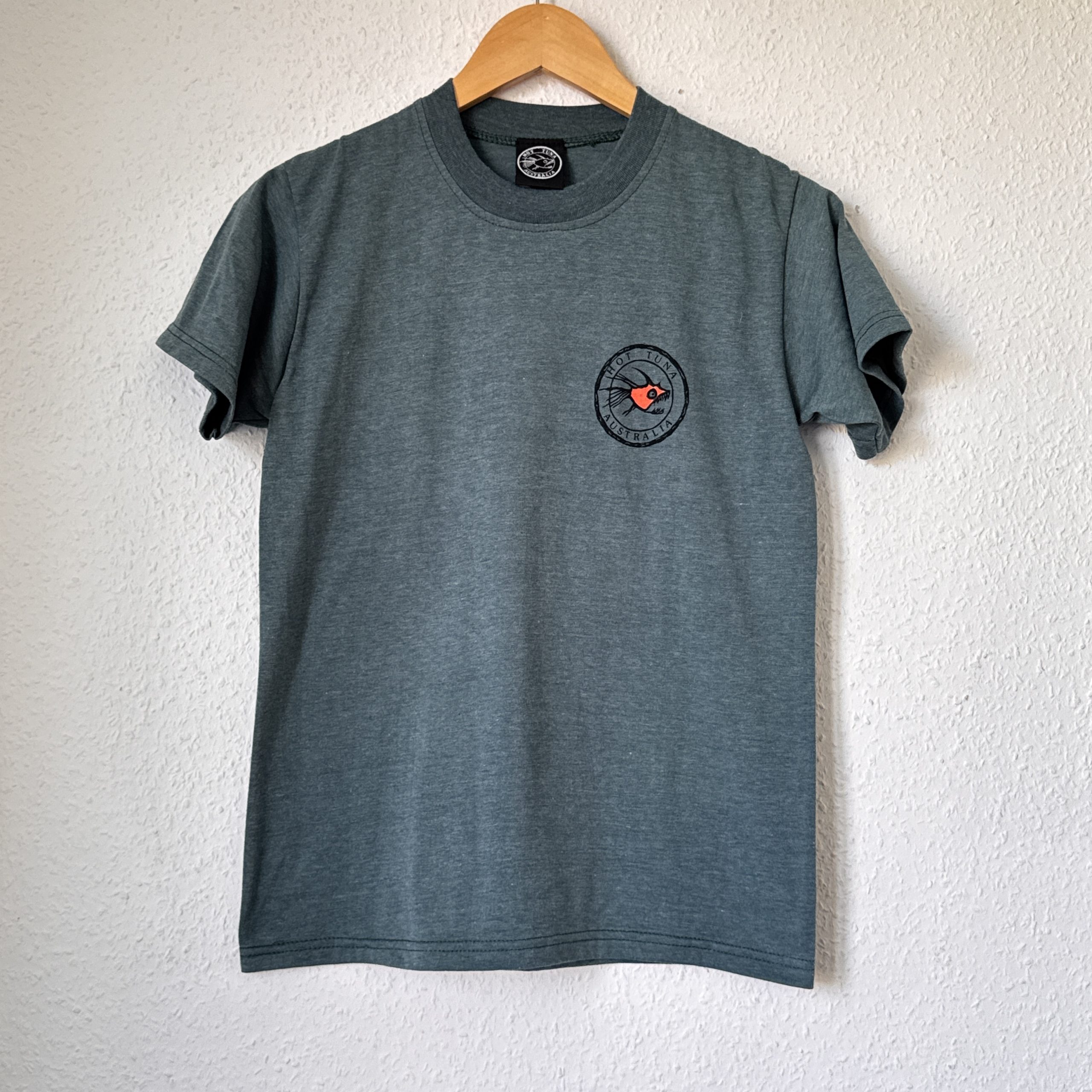 Hot Tuna Grey T-Shirt Small with Fish Logo 2348