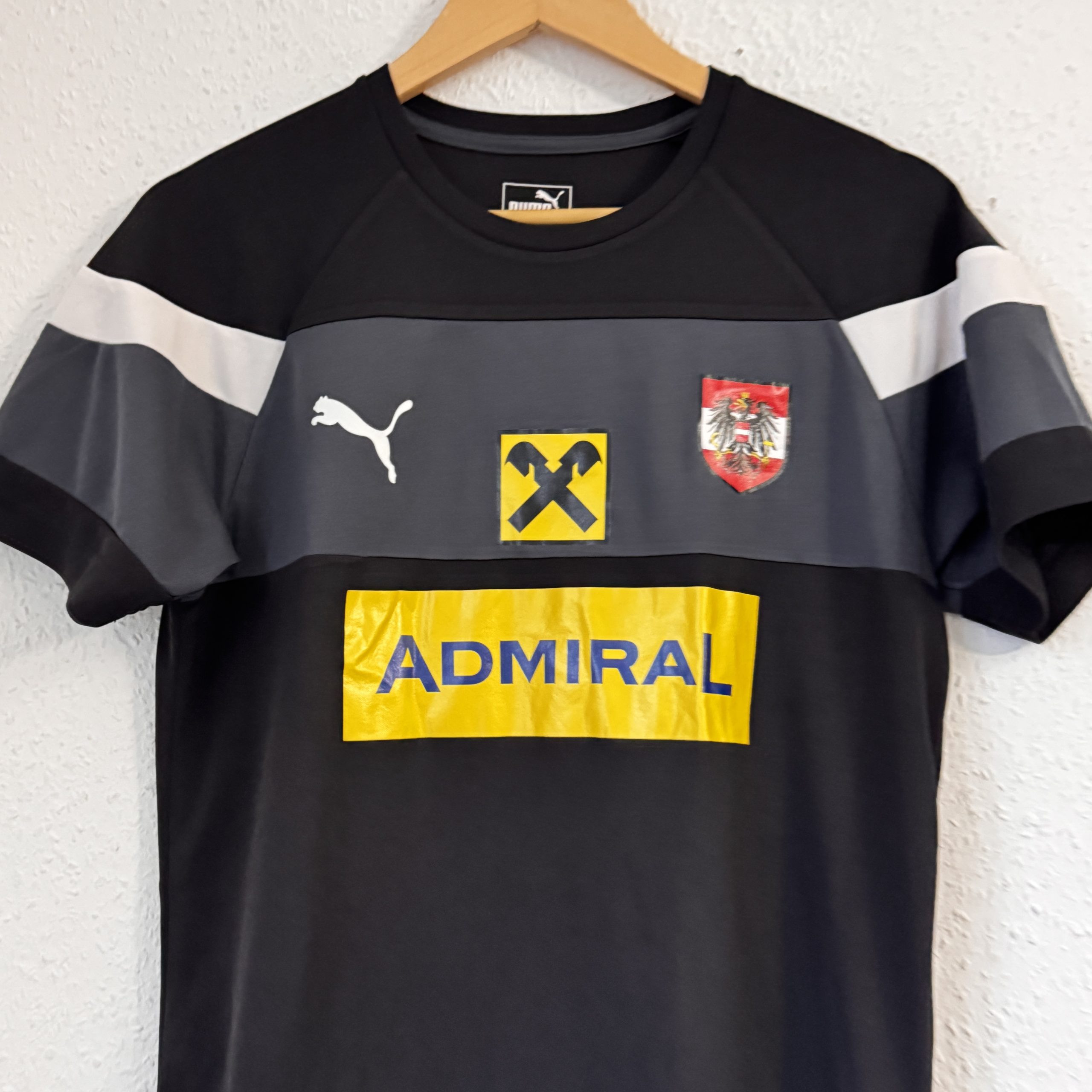 Puma Black & Grey Football Jersey Medium DryCELL 2380 image 3