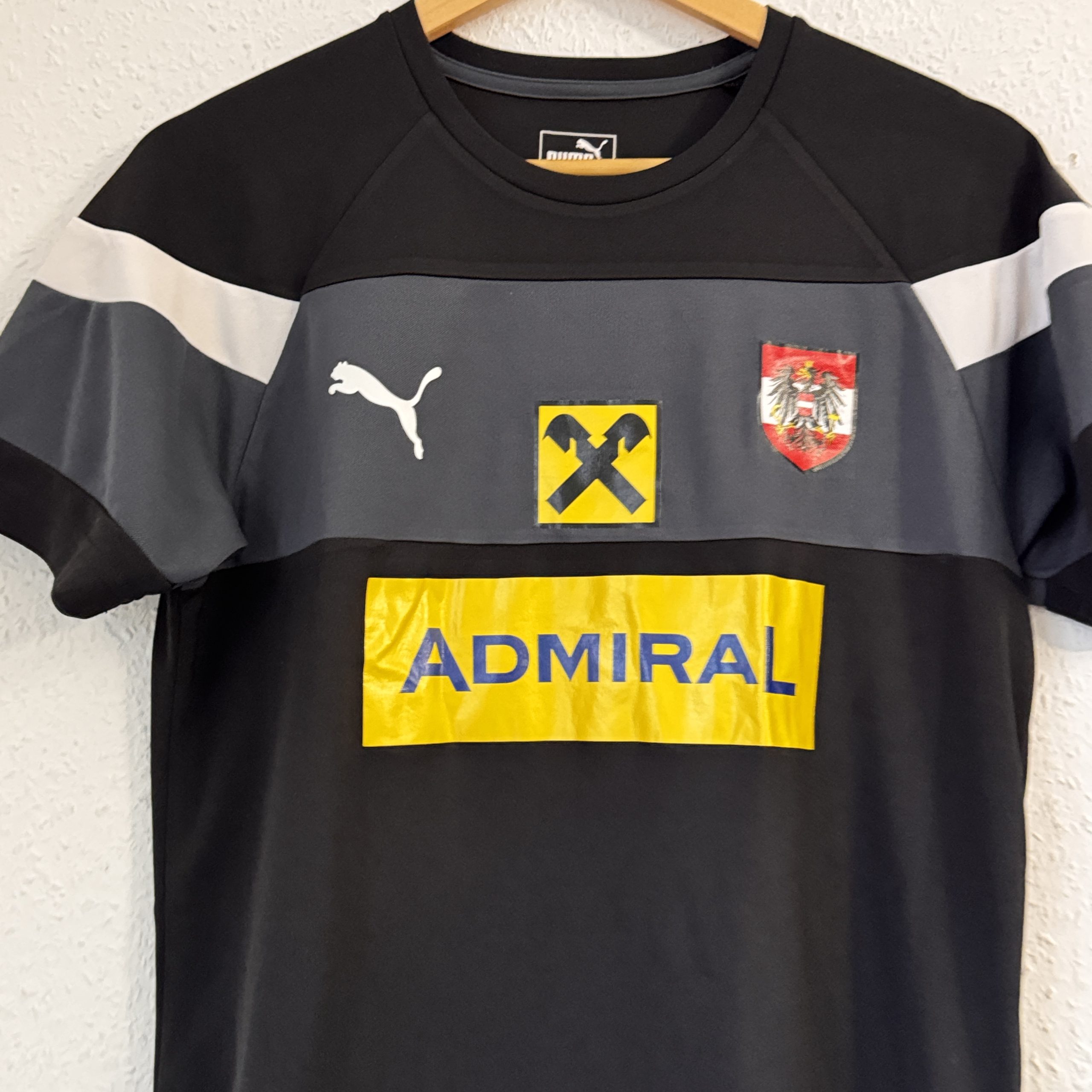 Puma Black & Grey Football Jersey Medium DryCELL 2380 image 4