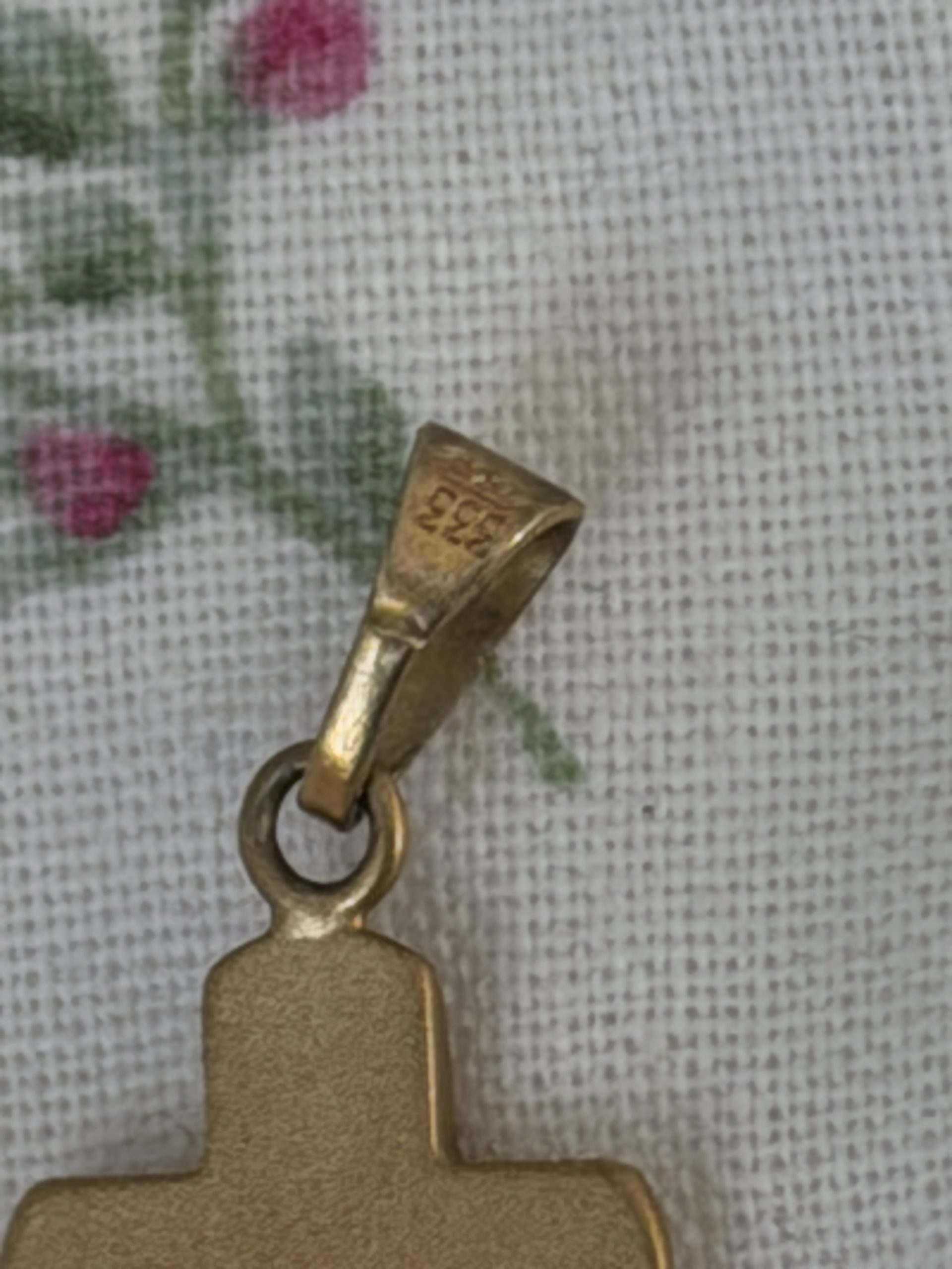 Sterling Silver Gold 333 Tone Cross Pendant 925 J30-Jewel image 4