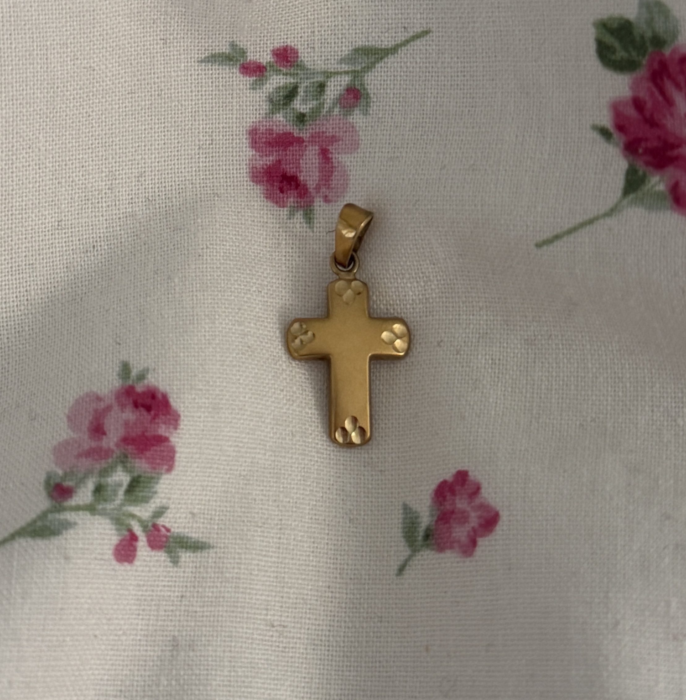 Sterling Silver Gold 333 Tone Cross Pendant 925 J30-Jewel image 5